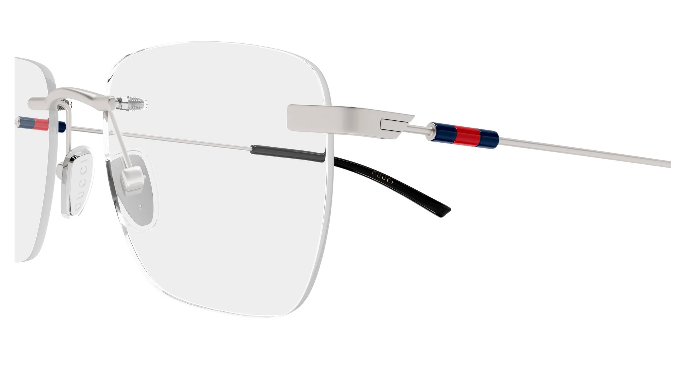 Gucci GG2099O 003 Montature da vista Metallo Rutenio Trasparente Squadrata - immagine 3