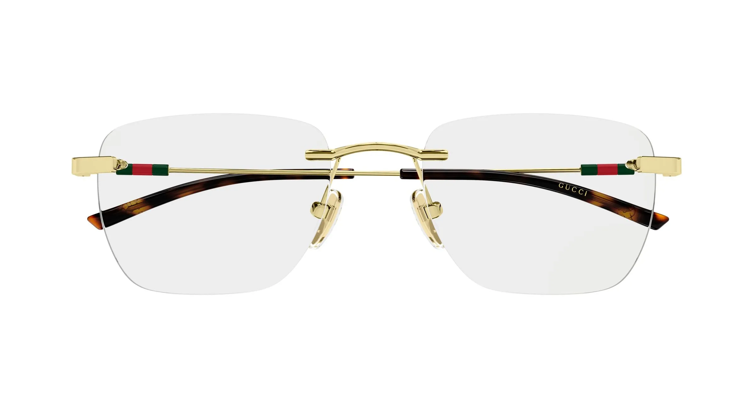 Gucci GG2099O 002 Montature da vista Metallo Oro Trasparente Squadrata - immagine 2