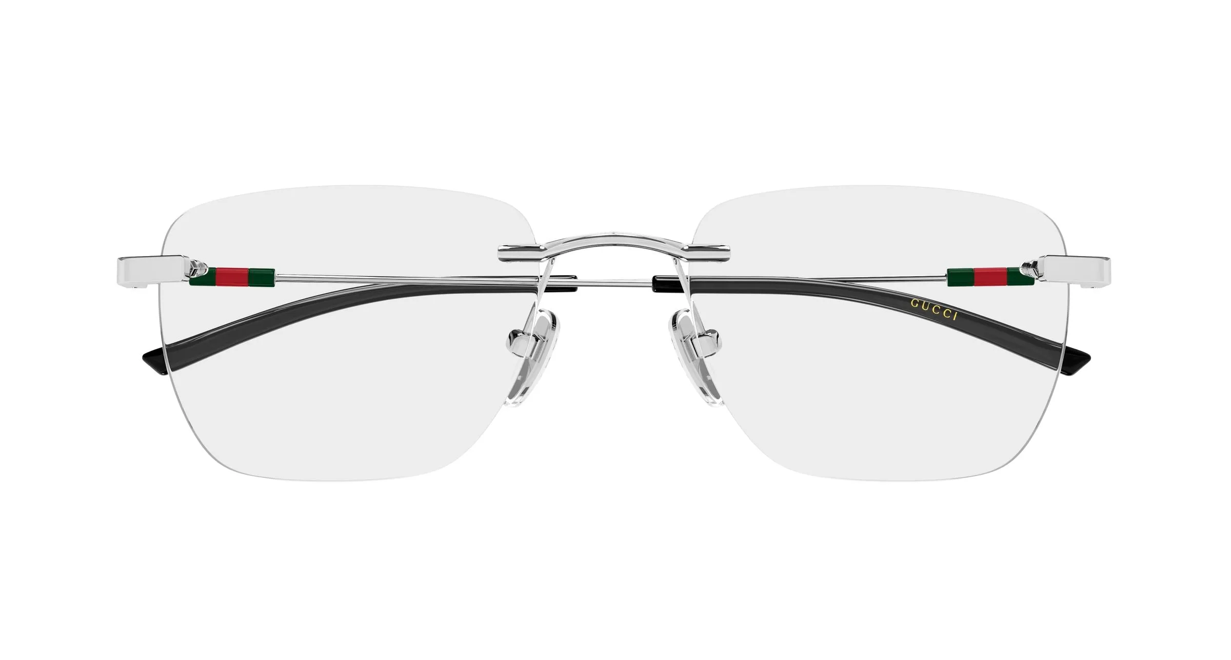 Gucci GG2099O 001 Montature da vista Metallo Argento Trasparente Squadrata - immagine 2