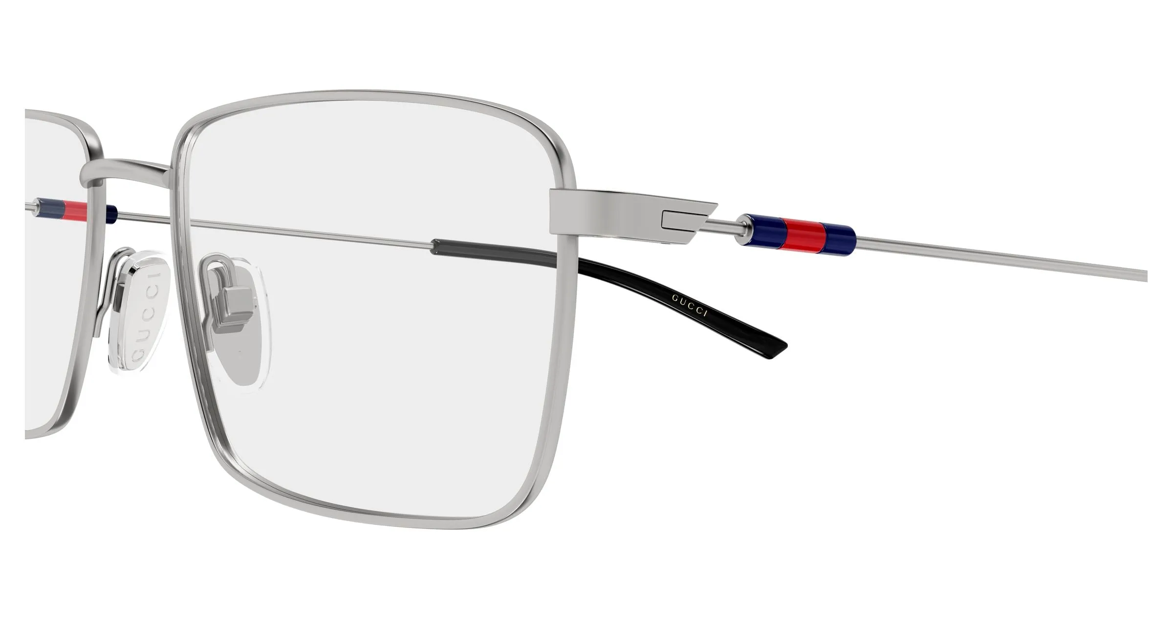 Gucci GG2098O 003 Montature da vista Metallo Rutenio Trasparente Squadrata - immagine 3