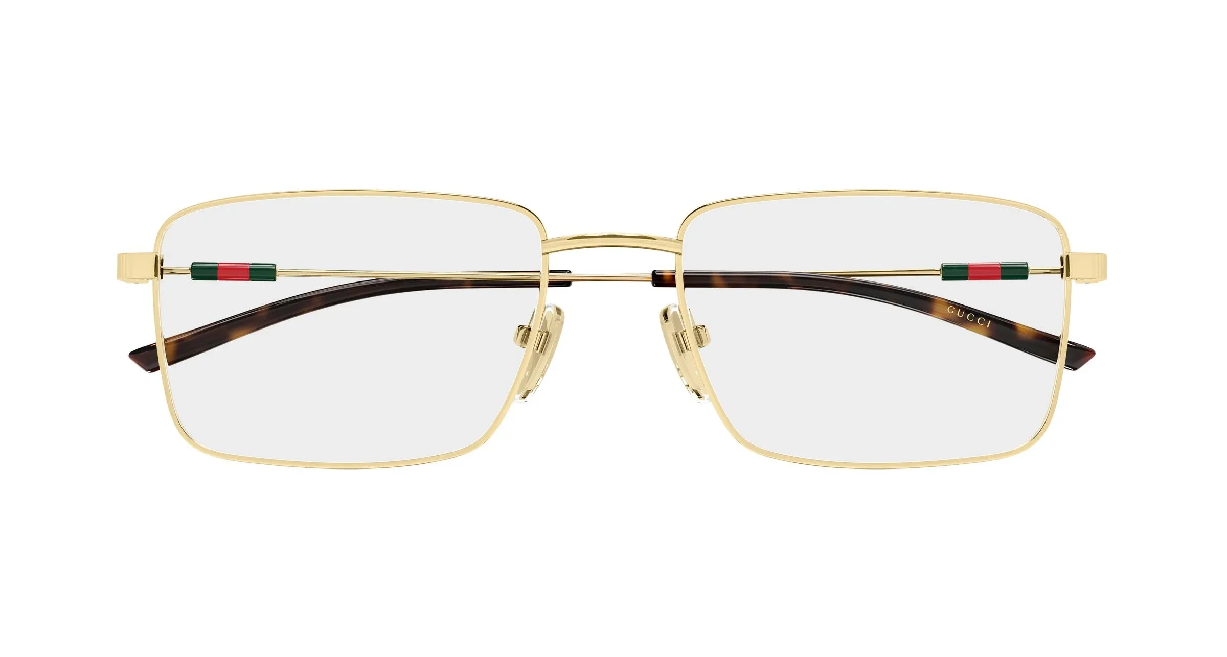 Gucci GG2098O 002 Montature da vista Metallo Oro Trasparente Squadrata - immagine 2