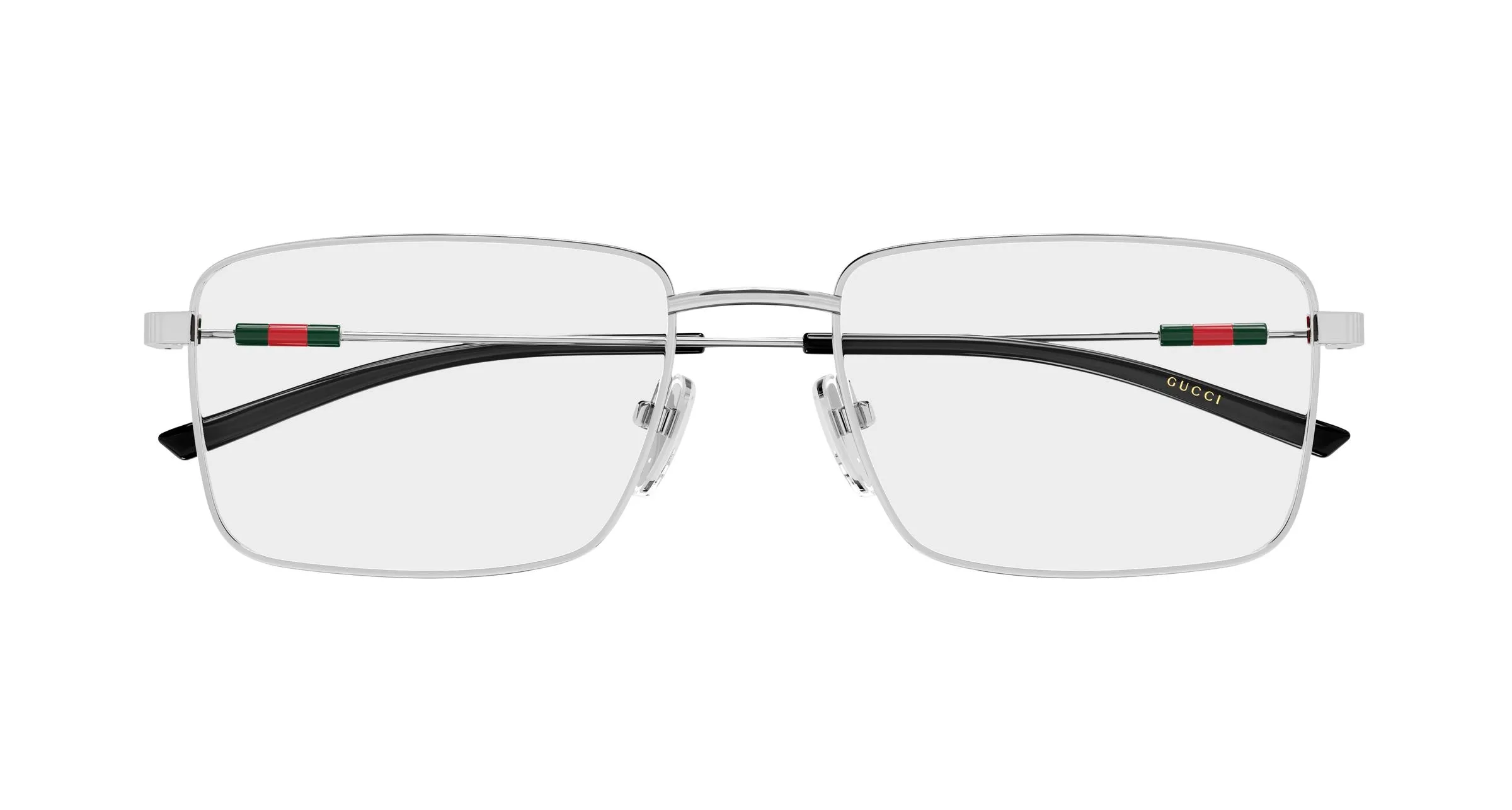 Gucci GG2098O 001 Montature da vista Metallo Argento Trasparente Squadrata - immagine 2