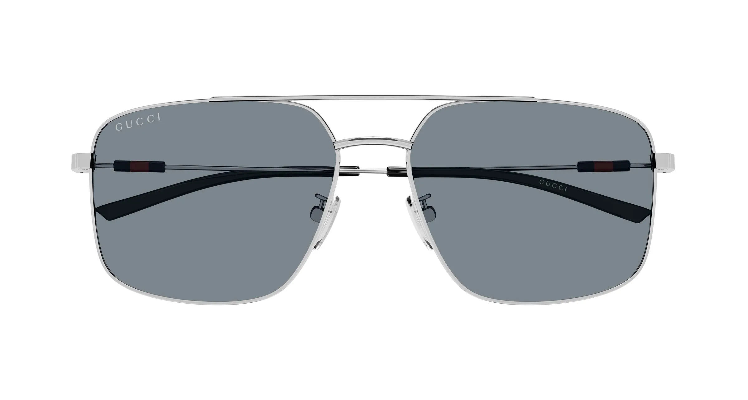 Gucci GG2096SA 003 Occhiali da sole Metallo Argento Grigio Squadrata - immagine 2
