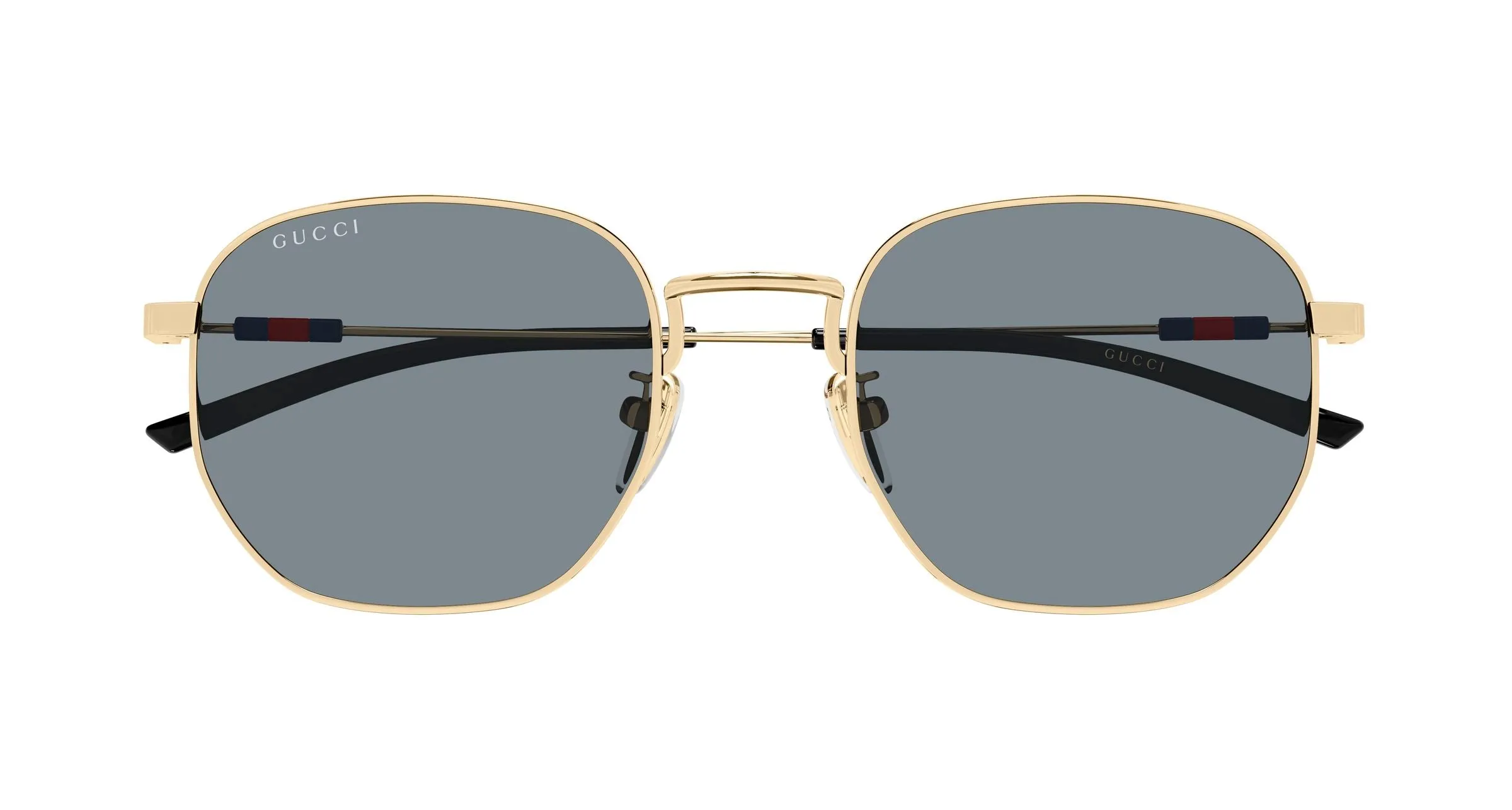 Gucci GG2095S 003 Occhiali da sole Metallo Oro Grigio Rotonda - immagine 2
