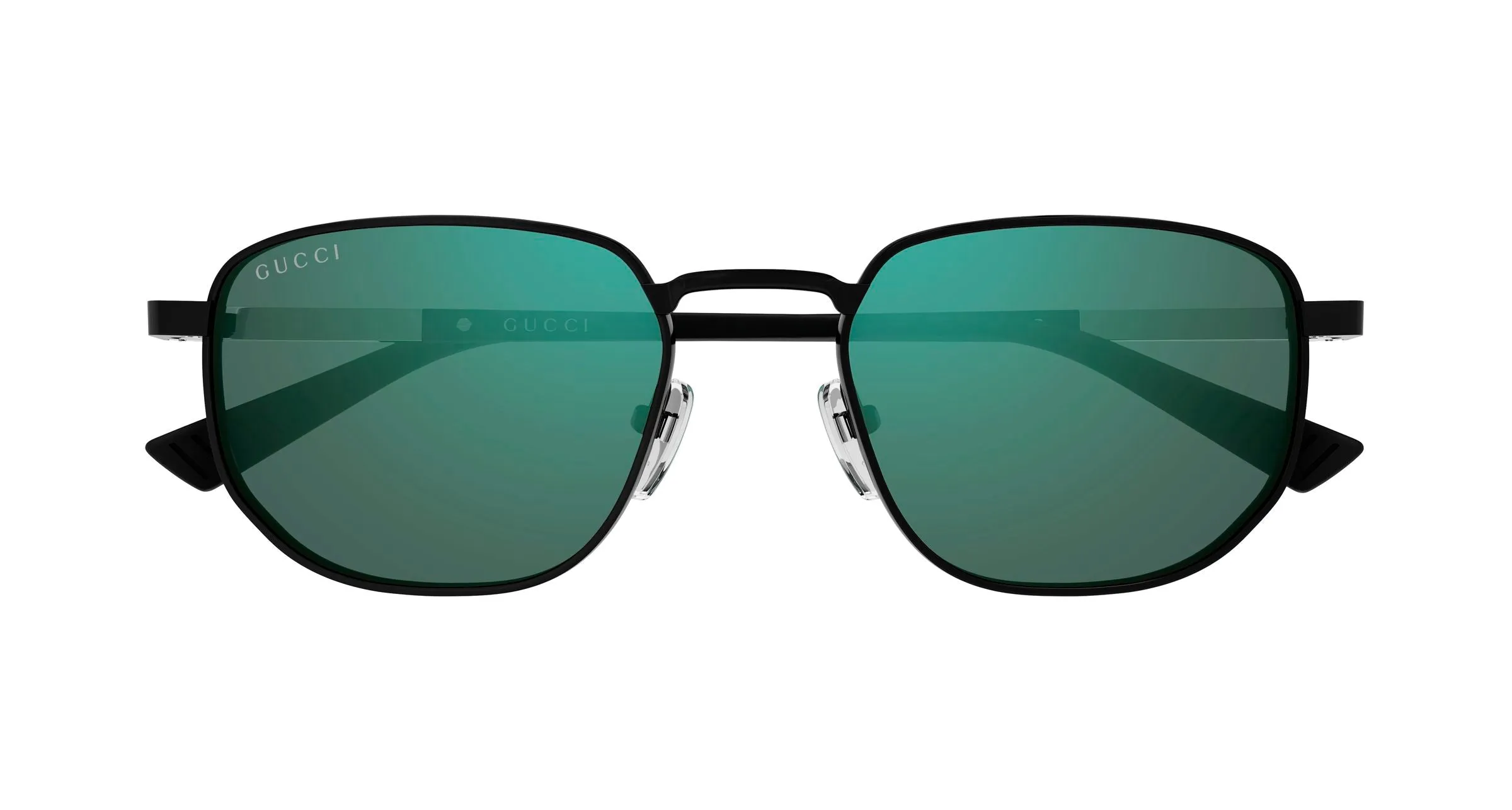 Gucci GG2093S 004 Occhiali da sole Metallo Nero Blu Squadrata - immagine 2