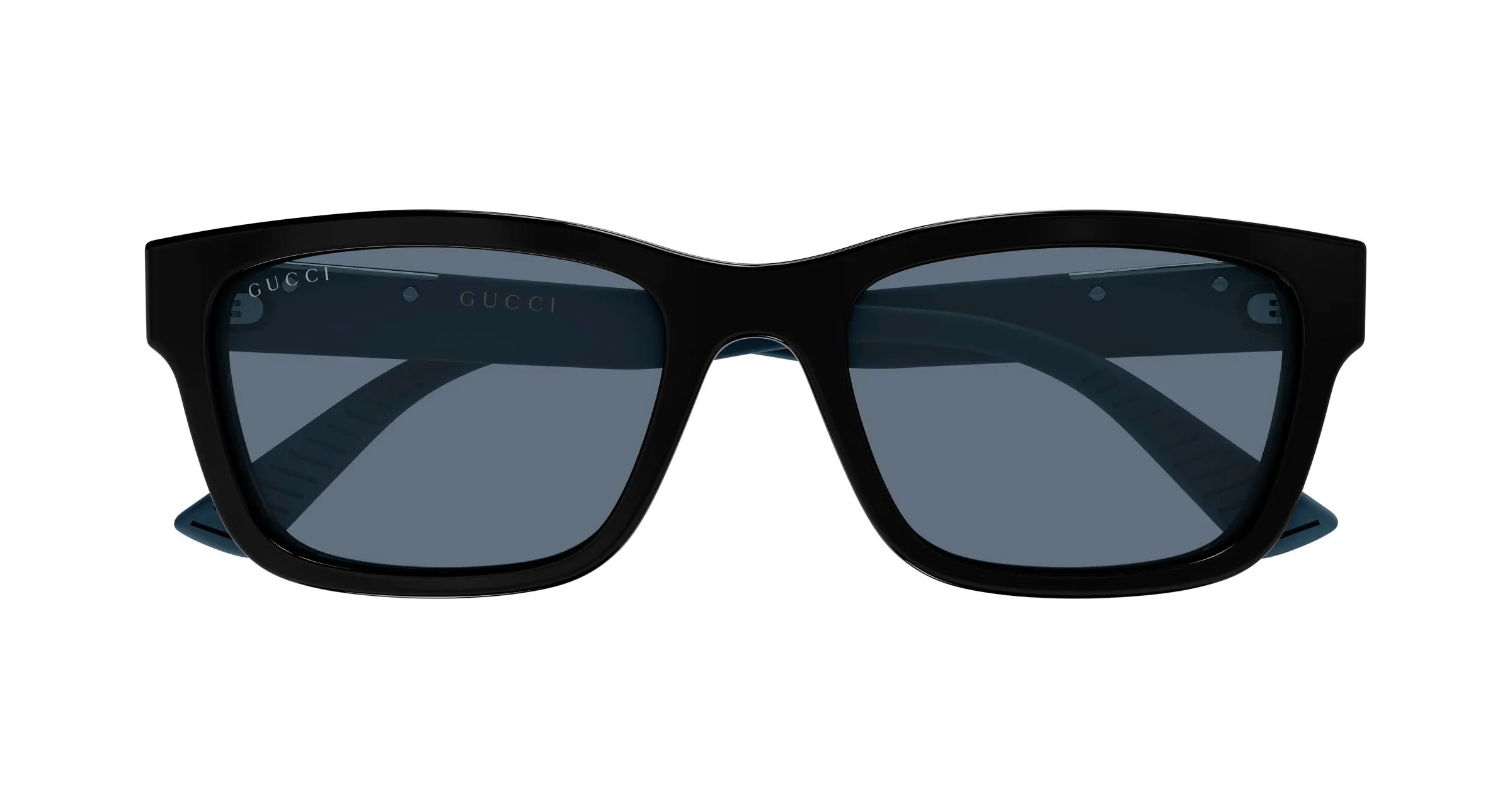 Gucci GG2092SA 003 Occhiali da sole Acetato Nero Blu Squadrata - immagine 2