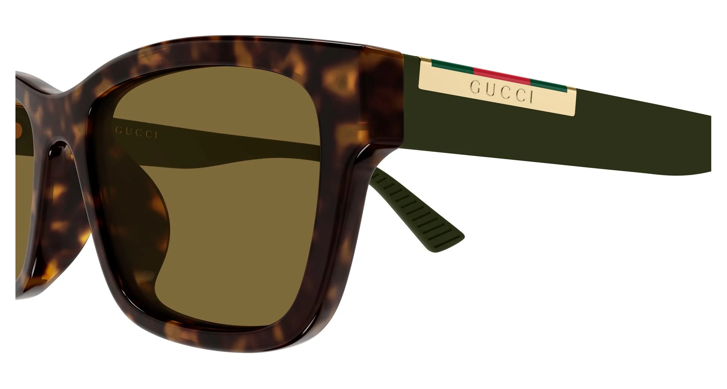 Gucci GG2092SA 002 Occhiali da sole Acetato Havana Marrone Squadrata - immagine 3