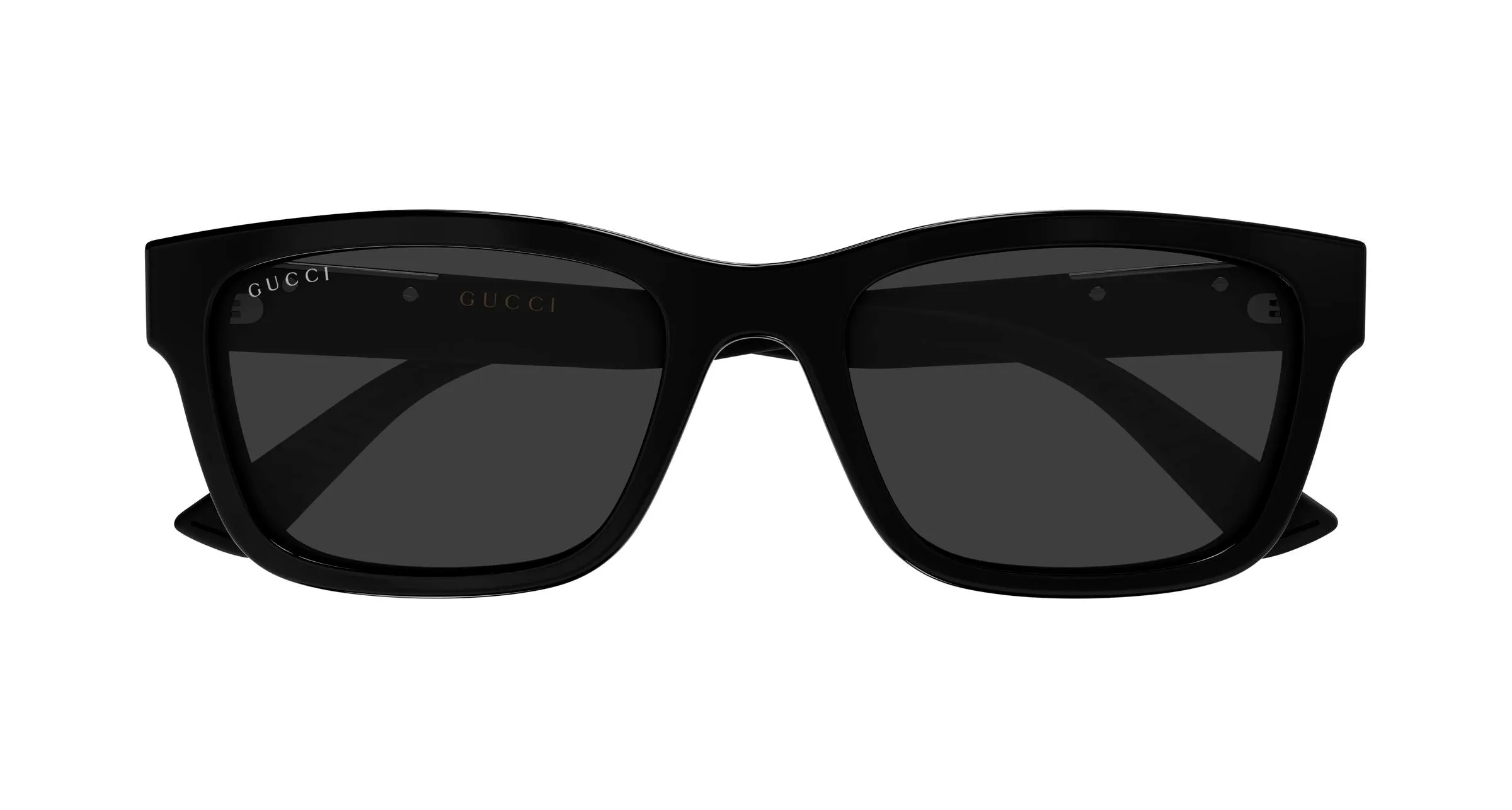Gucci GG2092SA 001 Occhiali da sole Acetato Nero Grigio Squadrata - immagine 2