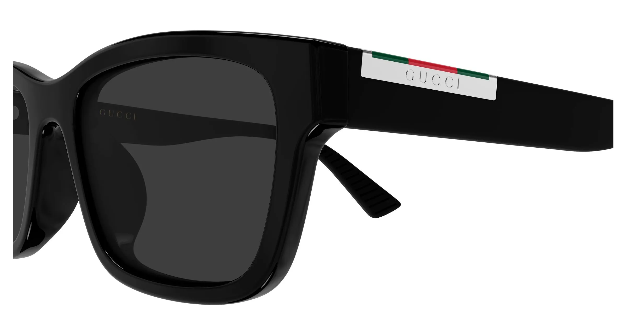 Gucci GG2092SA 001 Occhiali da sole Acetato Nero Grigio Squadrata - immagine 3