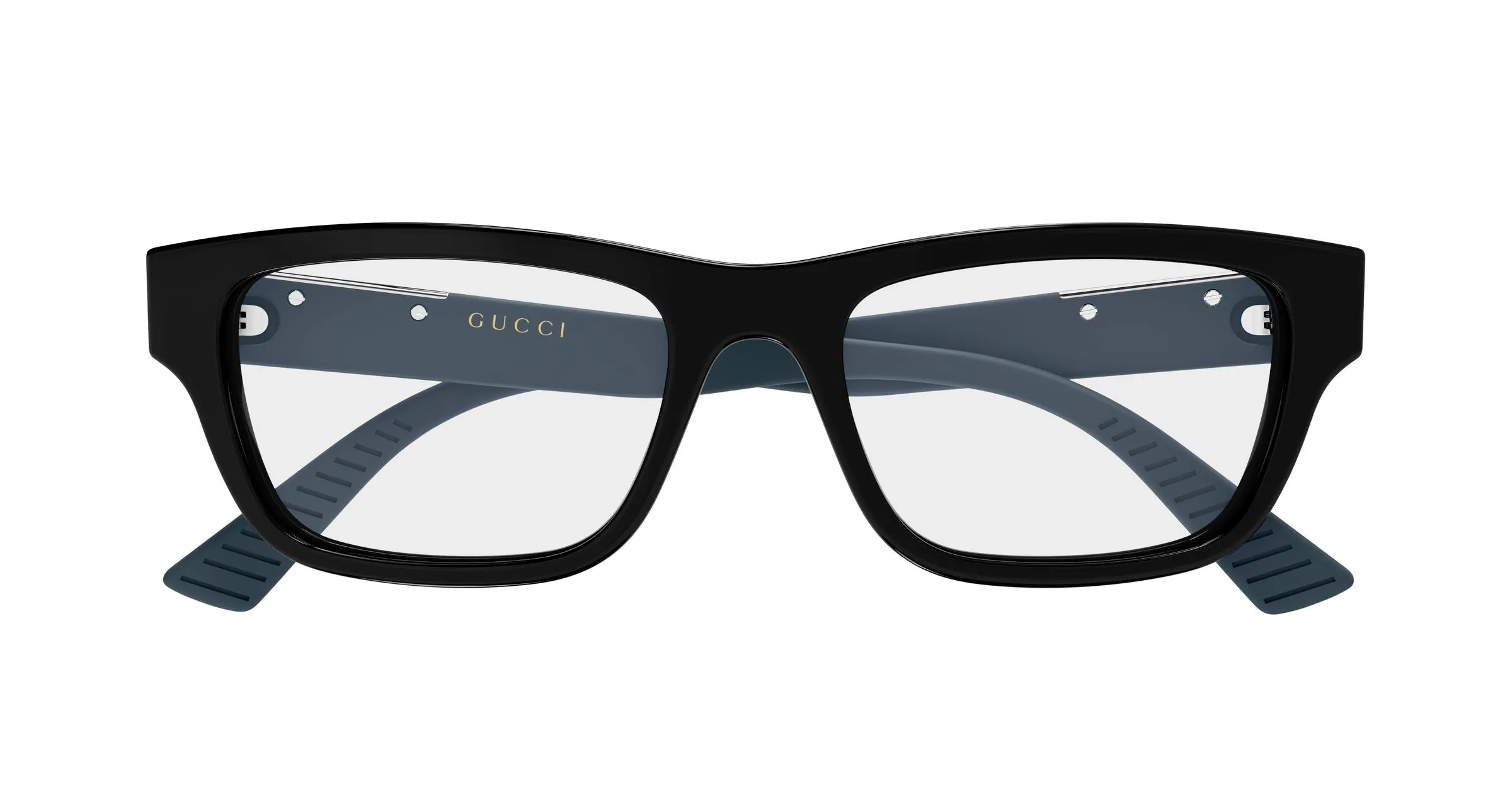 Gucci GG2091O 006 Montature da vista Acetato Nero Trasparente Squadrata - immagine 2