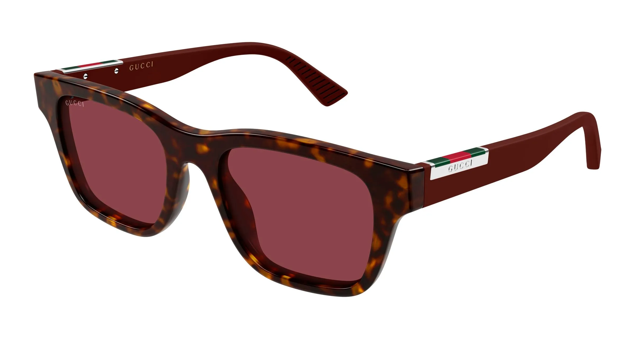 Gucci GG2089S 003 Occhiali da sole Acetato Havana Rosso Squadrata - immagine 1
