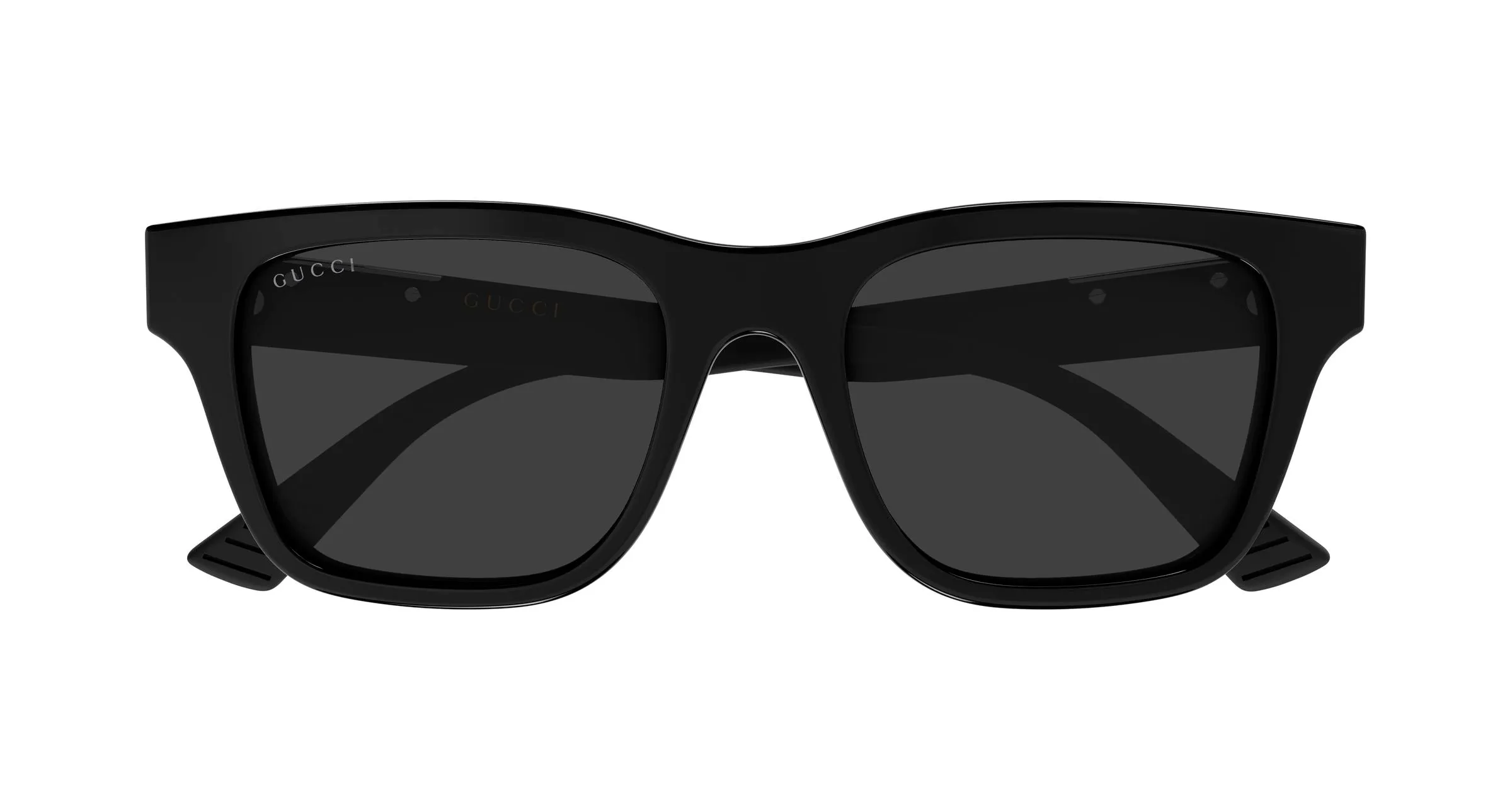 Gucci GG2089S 001 Occhiali da sole Acetato Nero Grigio Squadrata - immagine 2