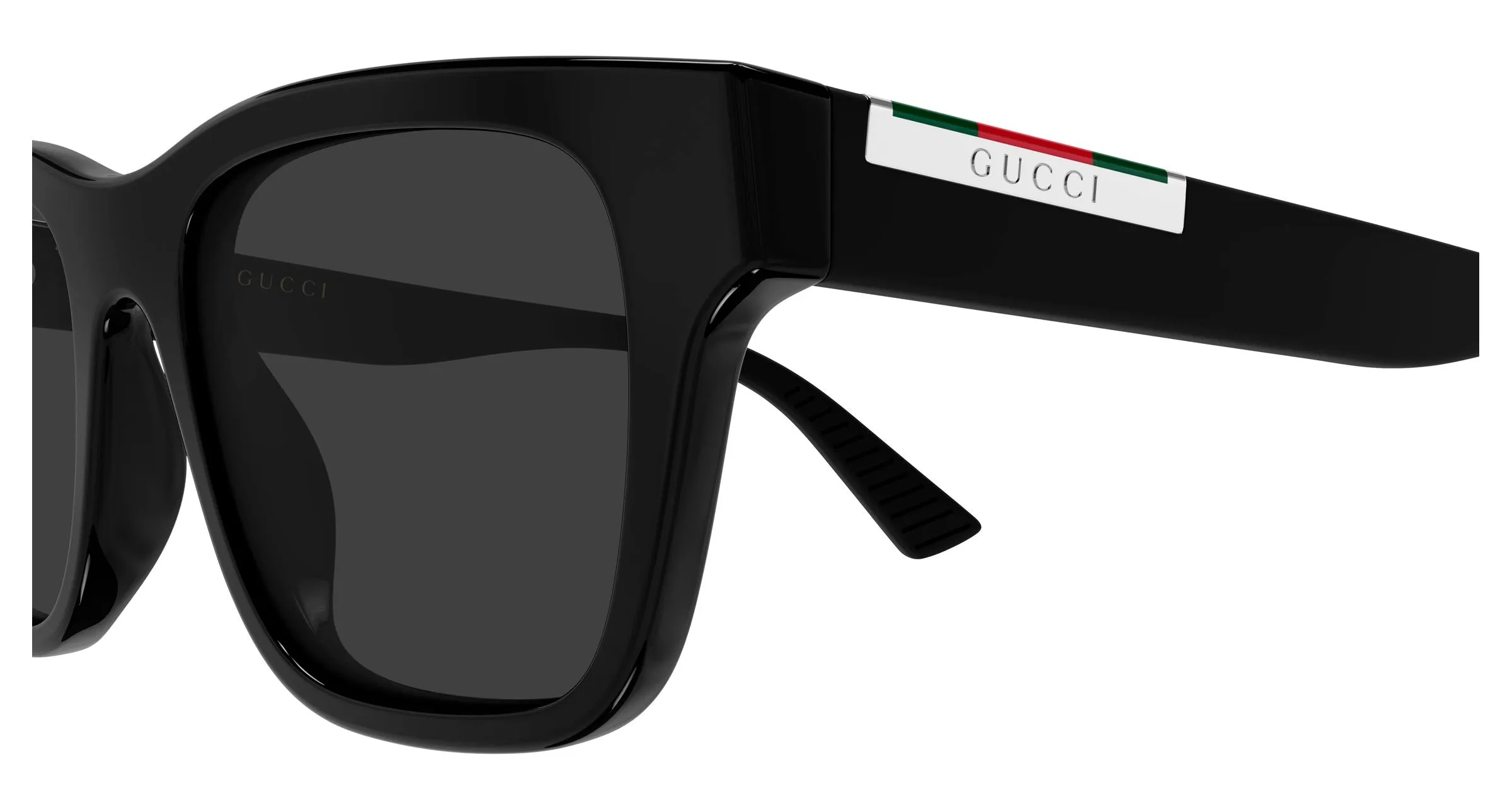 Gucci GG2089S 001 Occhiali da sole Acetato Nero Grigio Squadrata - immagine 3
