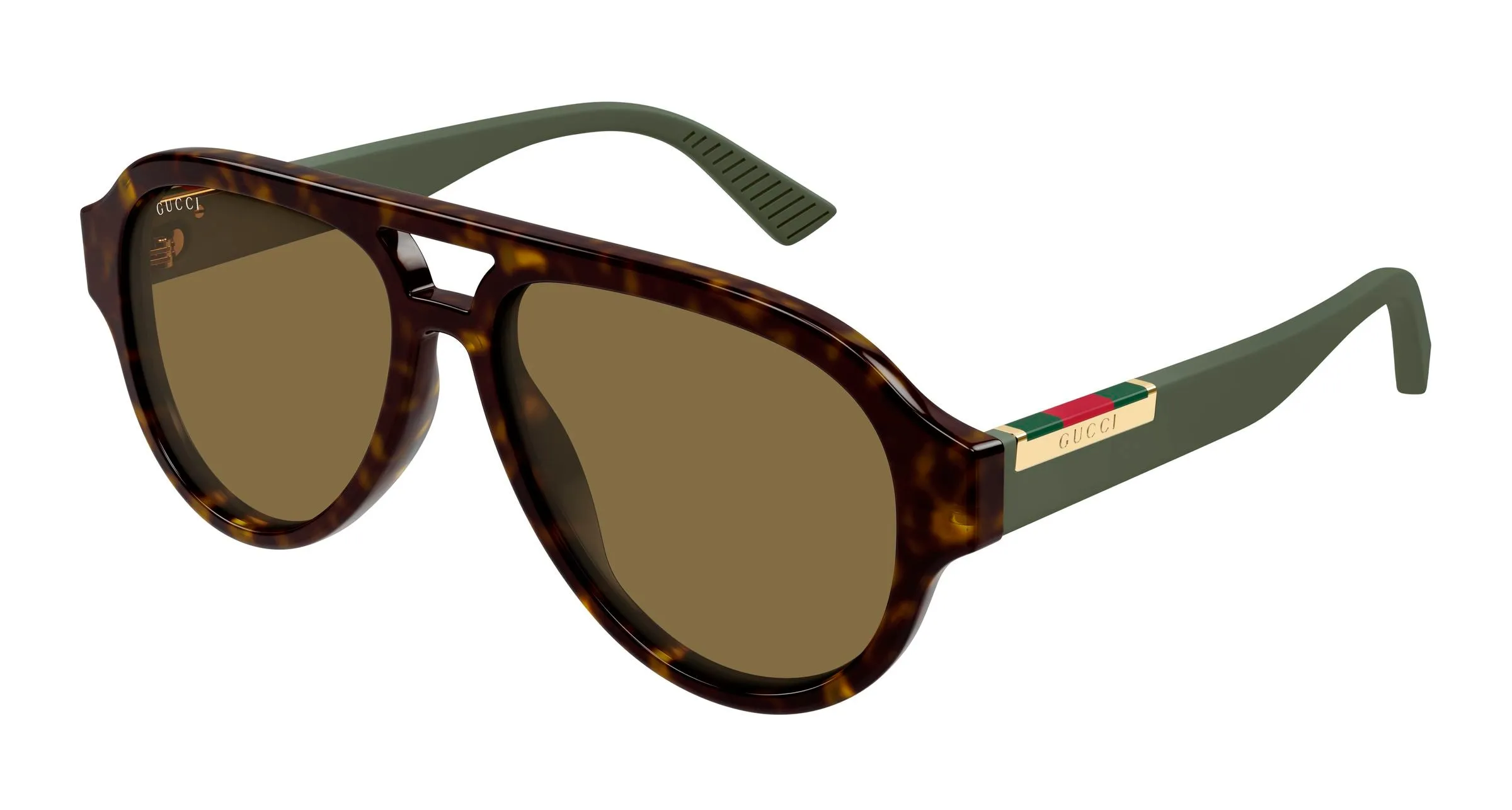 Gucci GG2088S 004 Occhiali da sole Acetato Havana Marrone Pilot - immagine 1