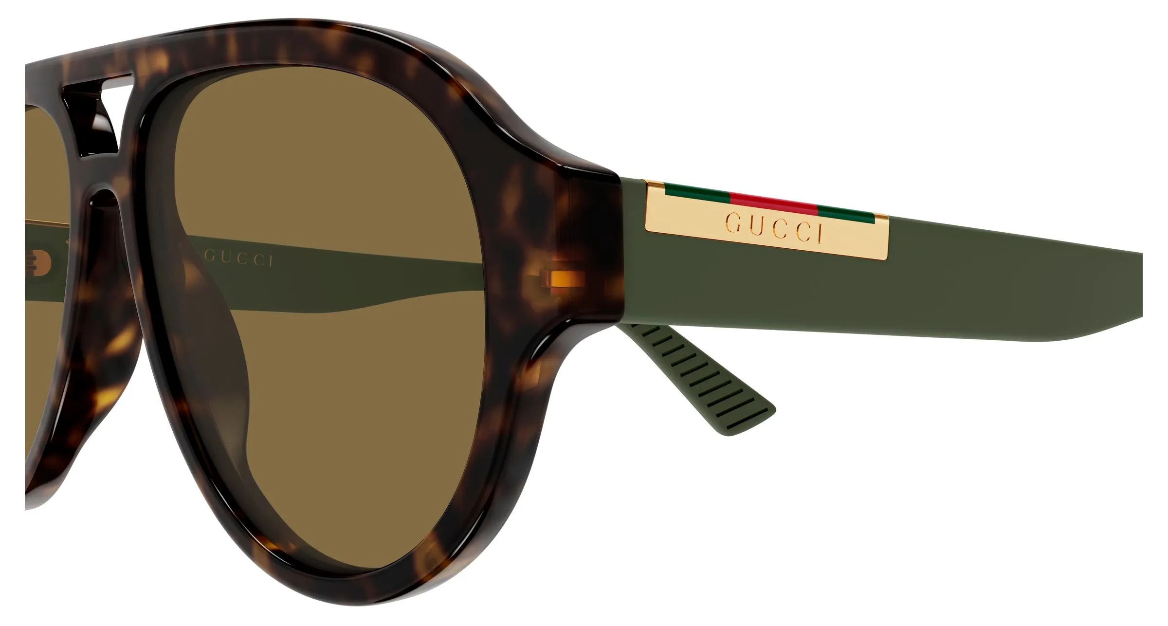 Gucci GG2088S 004 Occhiali da sole Acetato Havana Marrone Pilot - immagine 3