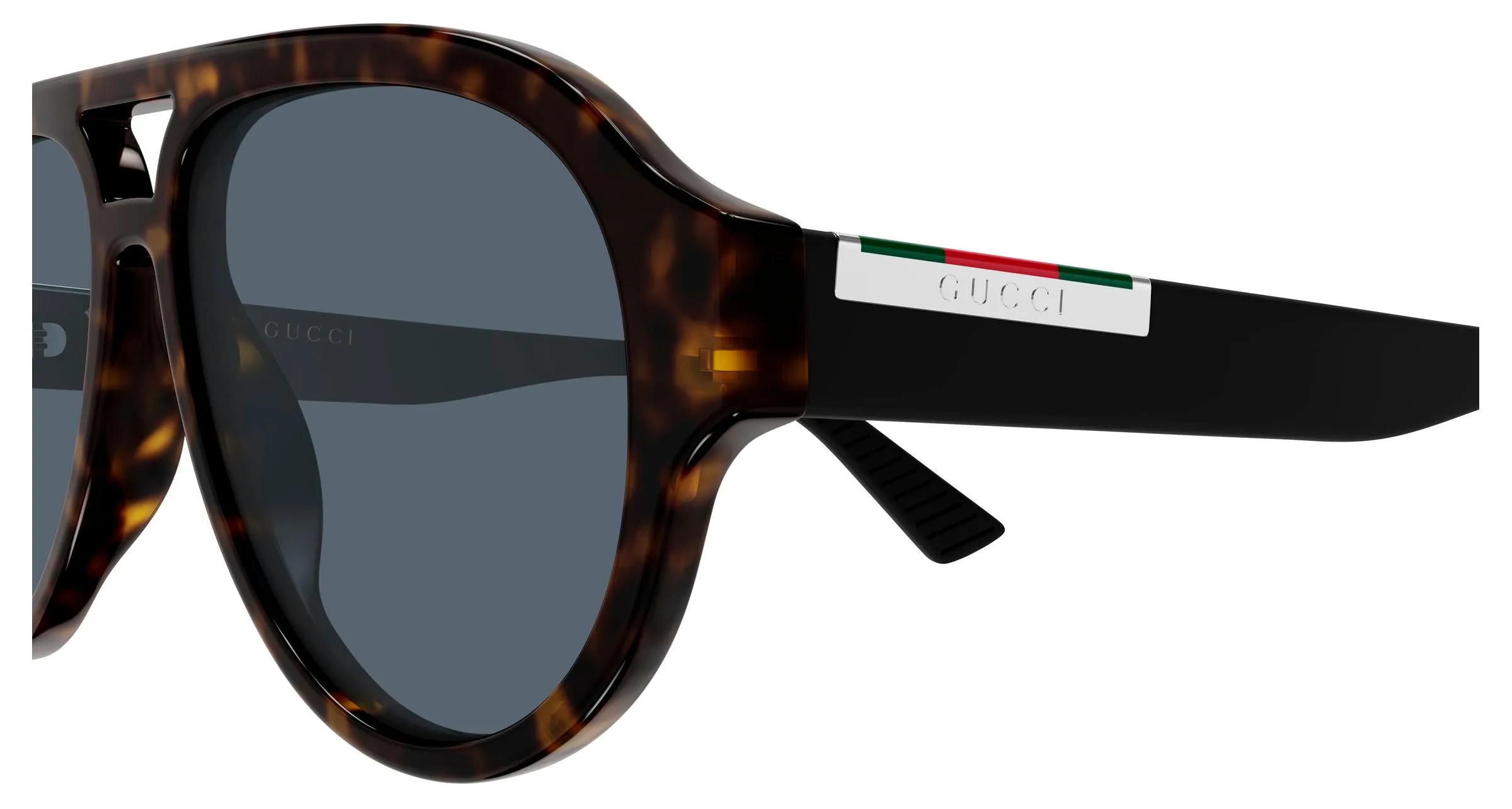 Gucci GG2088S 003 Occhiali da sole Acetato Havana Blu Pilot - immagine 3