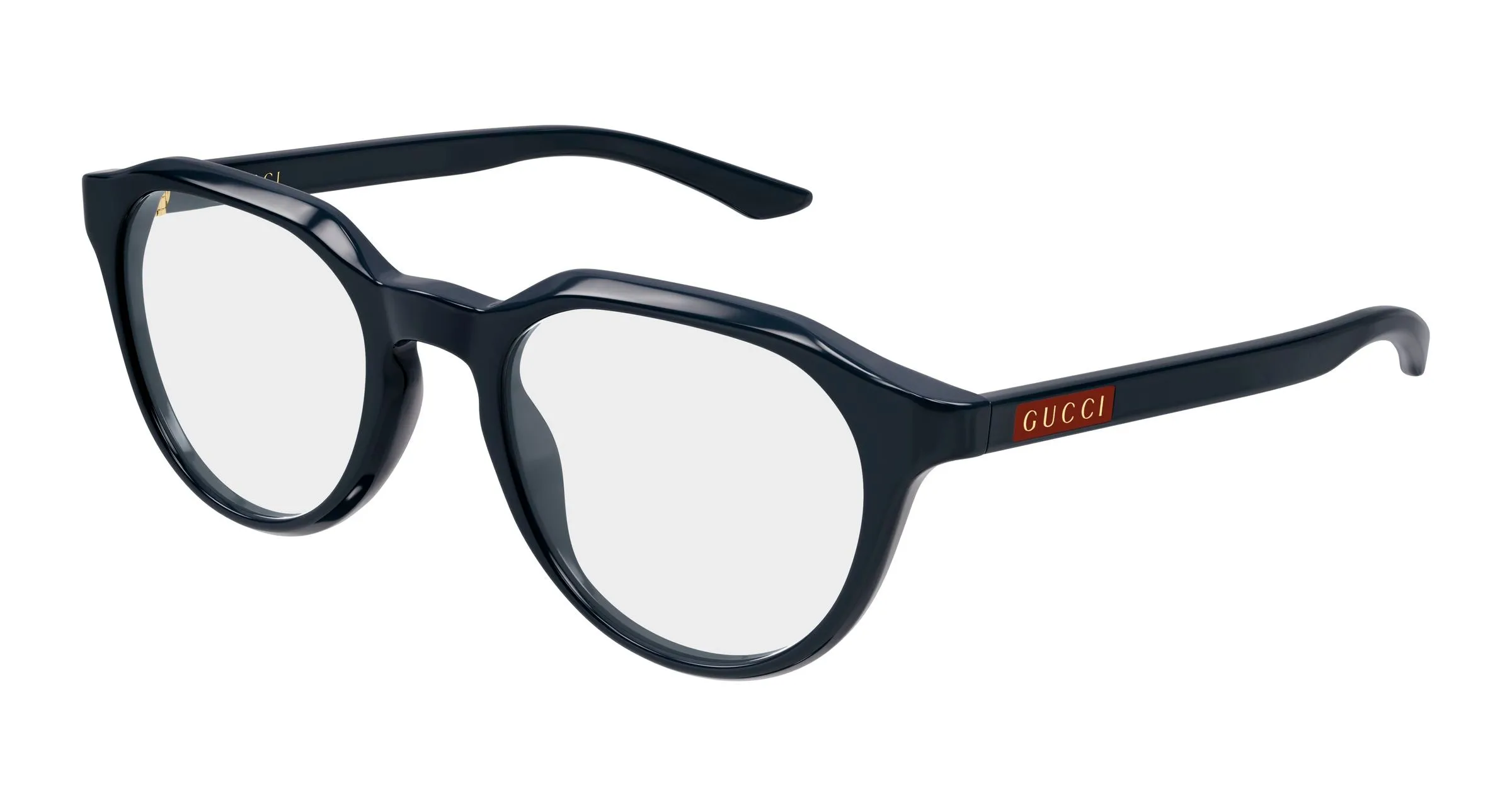 Gucci GG2083O 003 Montature da vista Acetato Blu Trasparente Rotonda - immagine 1