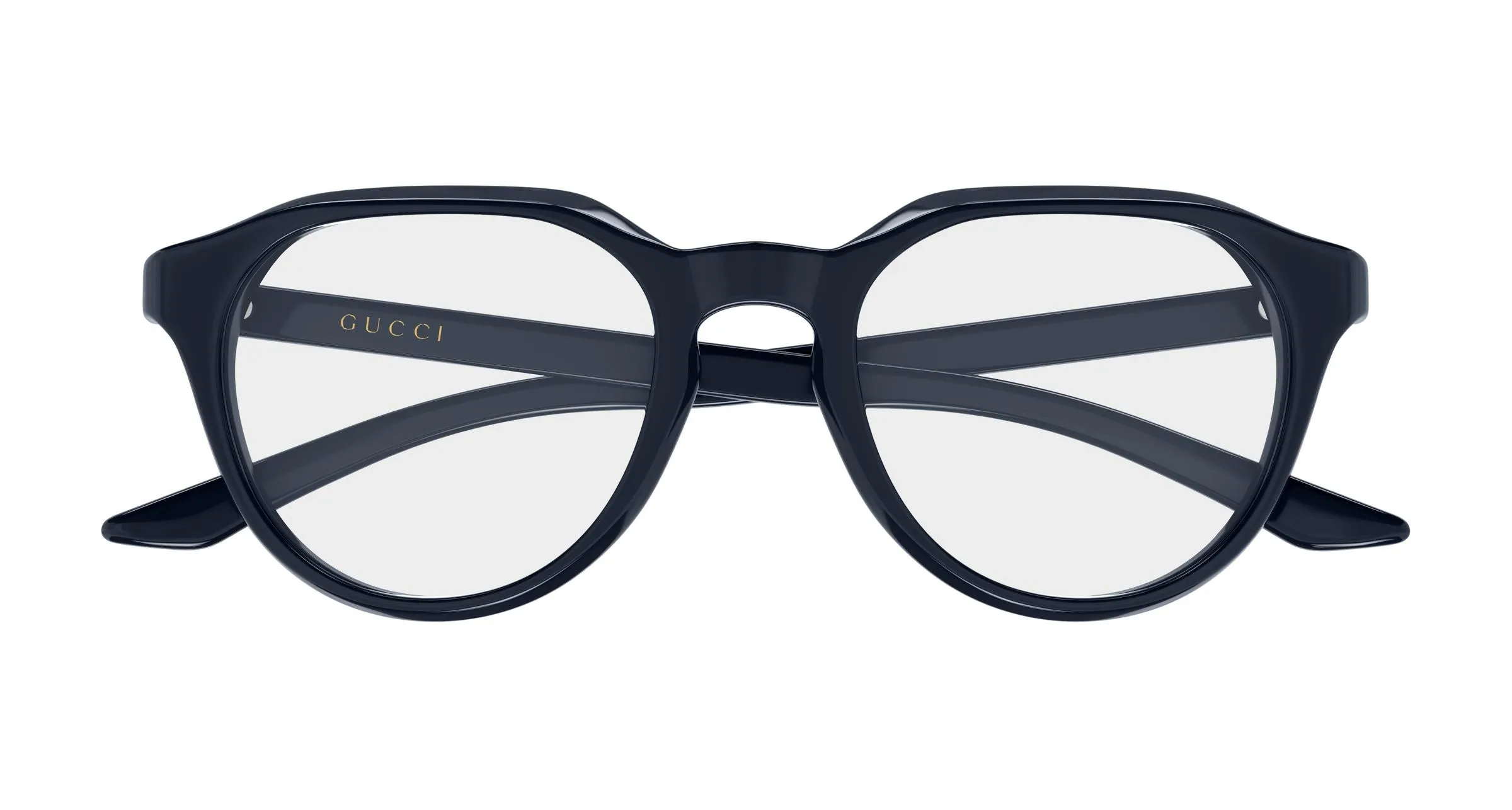 Gucci GG2083O 003 Montature da vista Acetato Blu Trasparente Rotonda - immagine 2