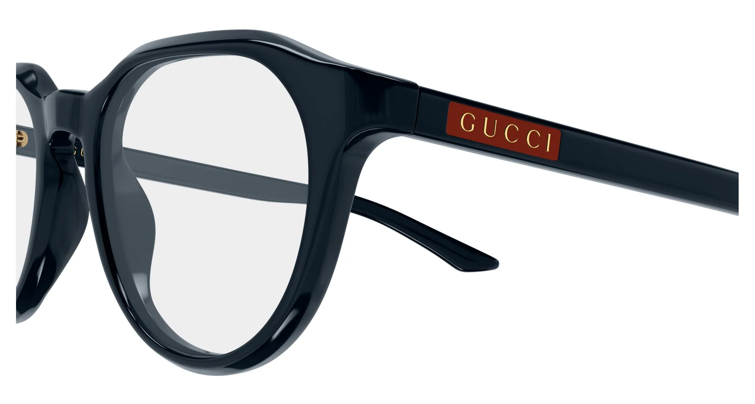 Gucci GG2083O 003 Montature da vista Acetato Blu Trasparente Rotonda - immagine 3