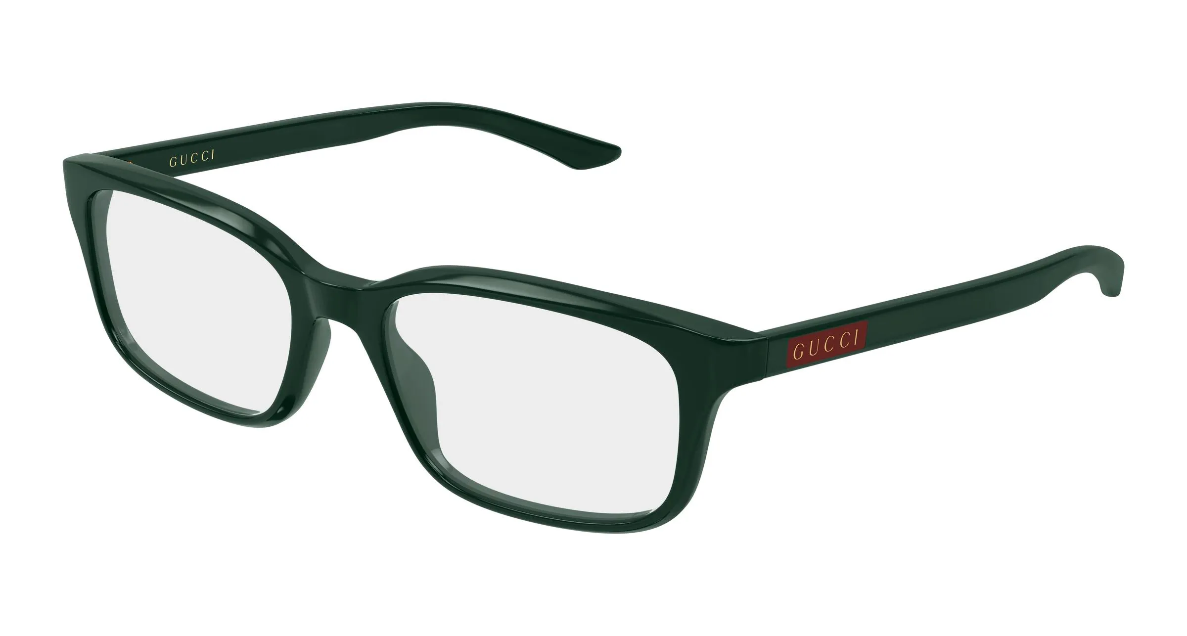 Gucci GG2082O 007 Montature da vista Acetato Verde Trasparente Squadrata - immagine 1