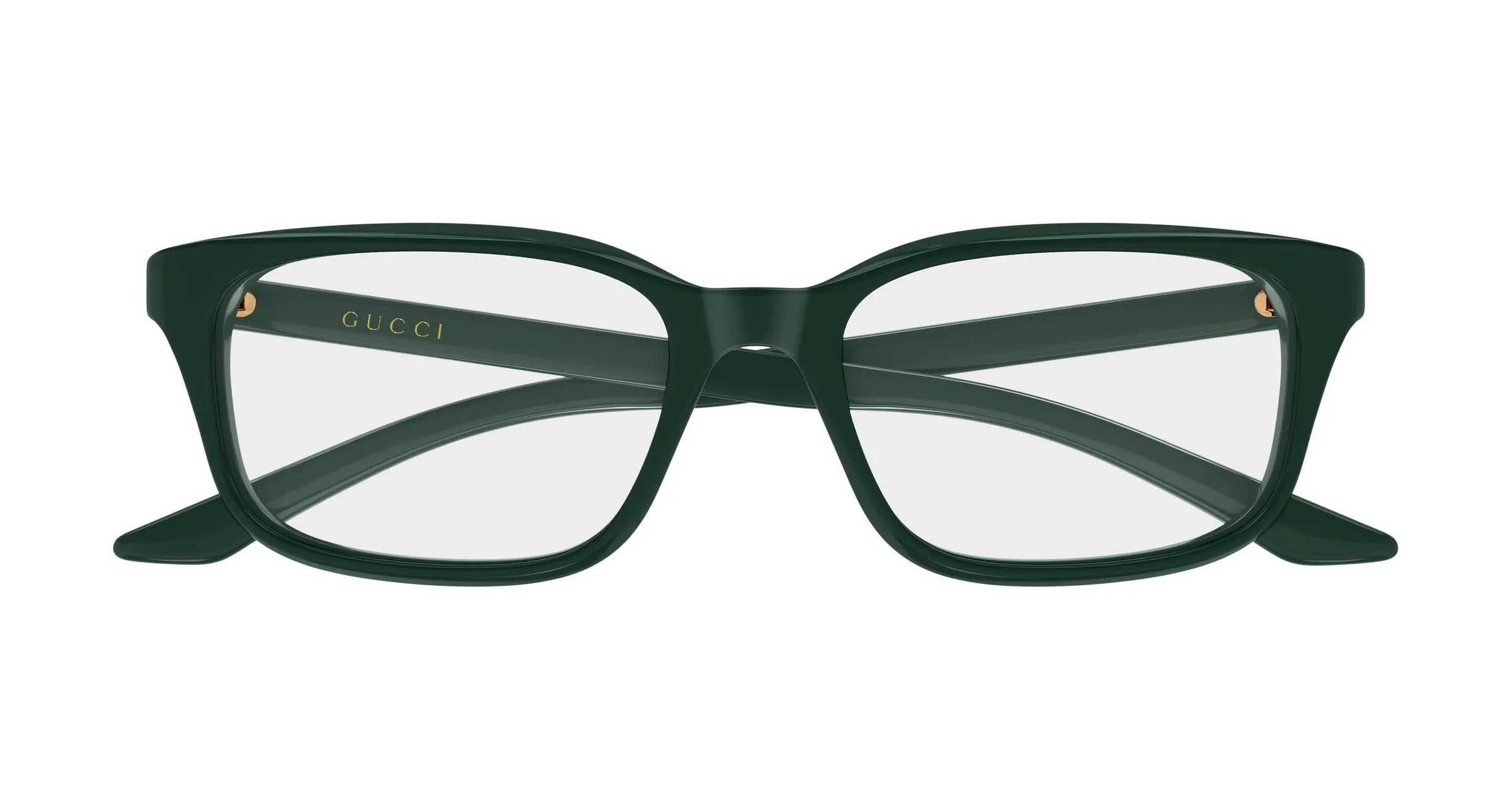 Gucci GG2082O 007 Montature da vista Acetato Verde Trasparente Squadrata - immagine 2
