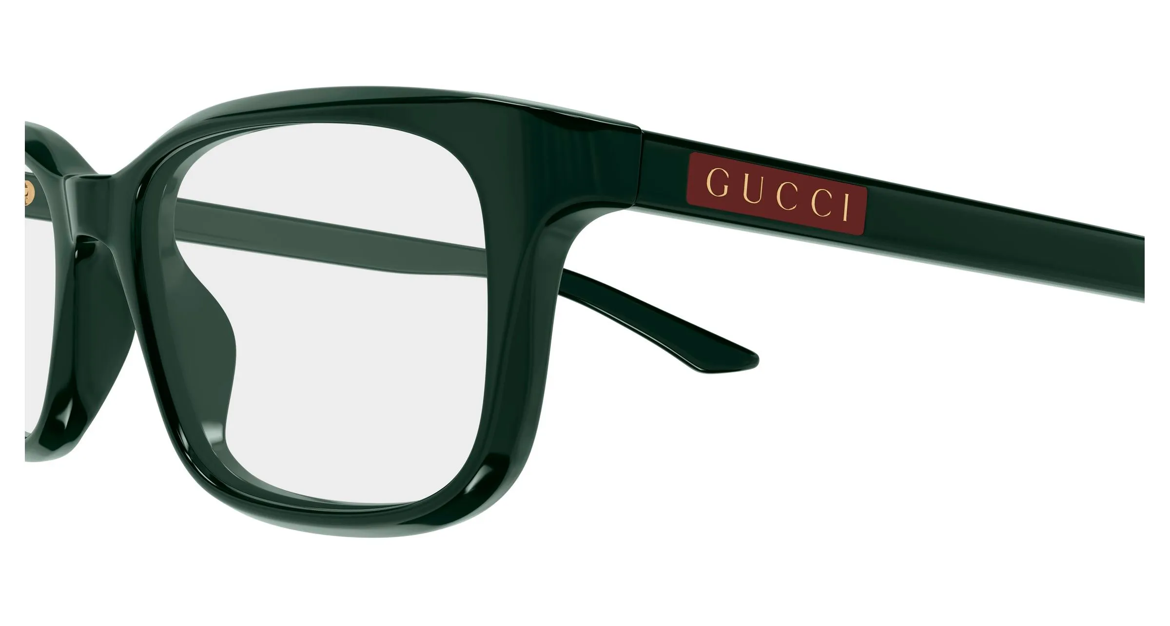 Gucci GG2082O 007 Montature da vista Acetato Verde Trasparente Squadrata - immagine 3