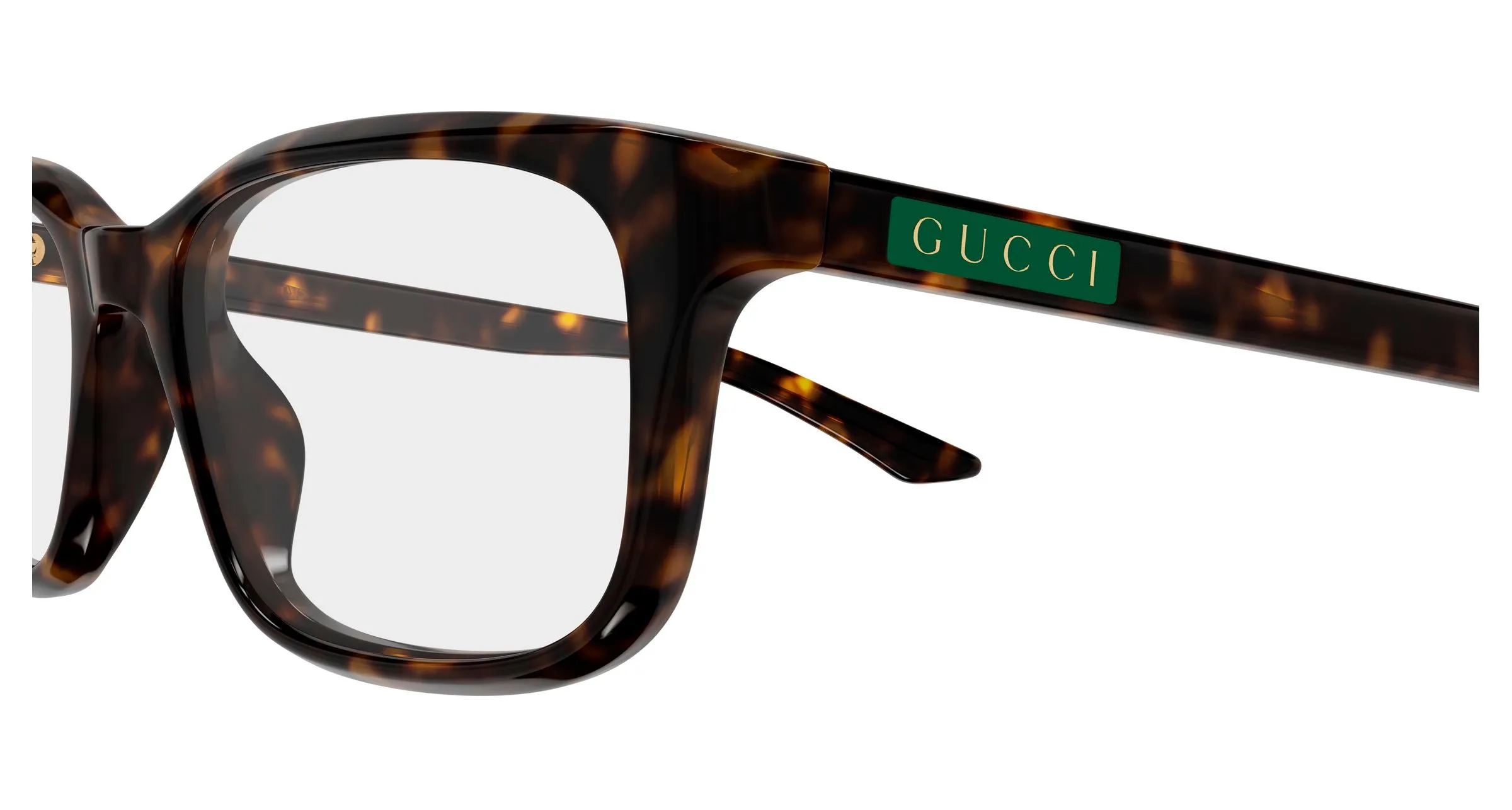 Gucci GG2082O 006 Montature da vista Acetato Havana Trasparente Squadrata - immagine 3