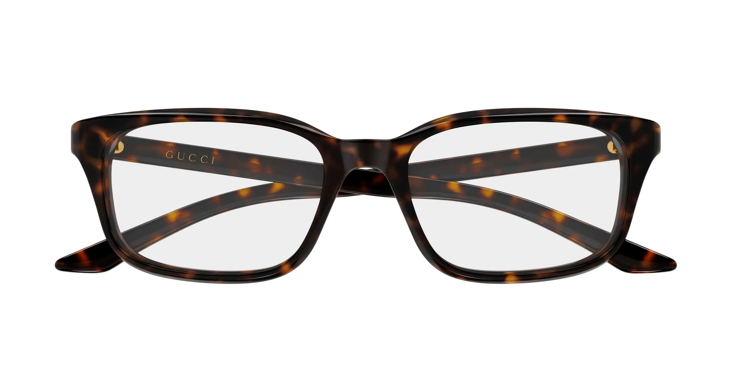 Gucci GG2082O 002 Montature da vista Acetato Havana Trasparente Squadrata - immagine 2