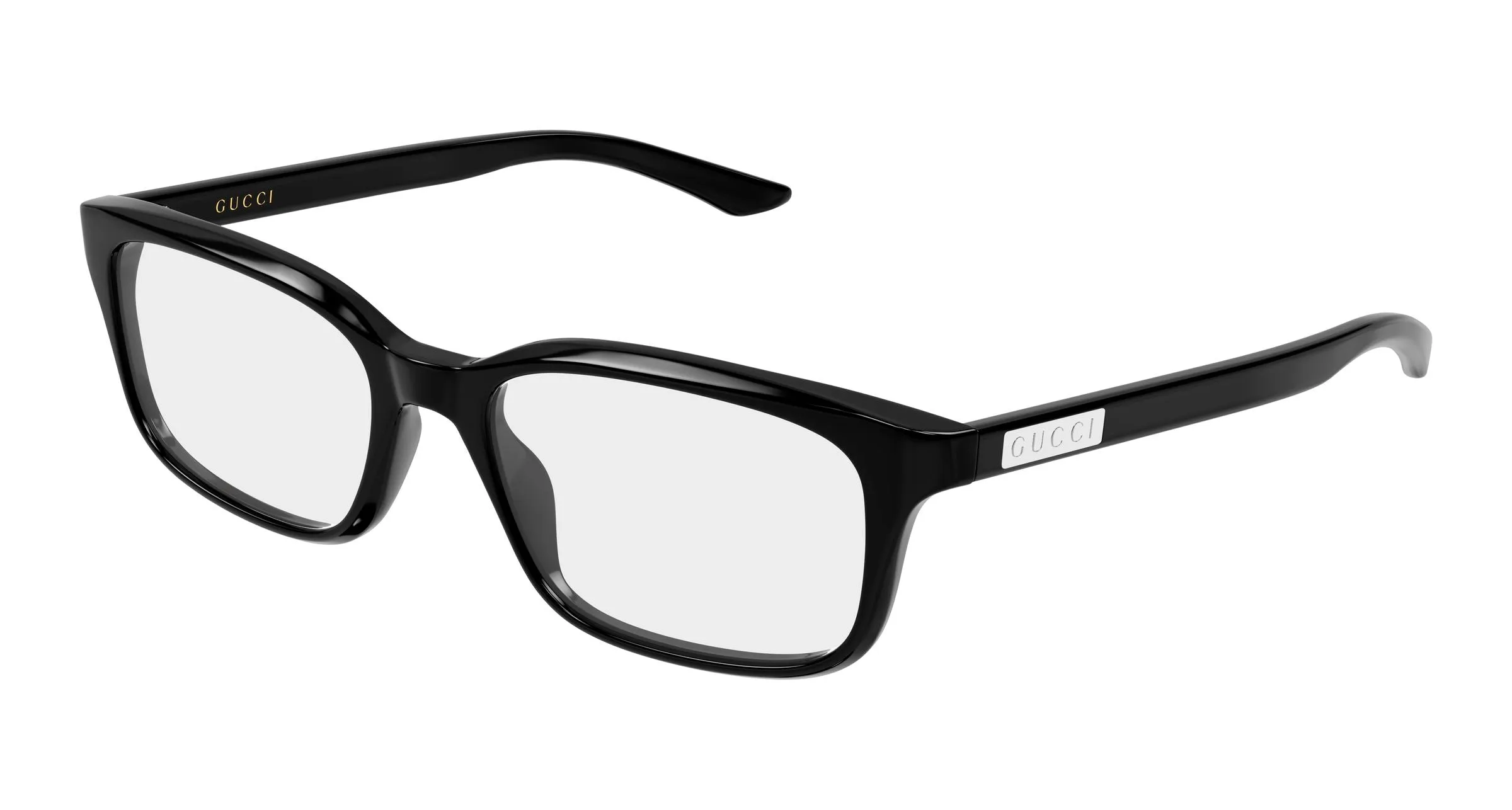 Gucci GG2082O 001 Montature da vista Acetato Nero Trasparente Squadrata - immagine 1
