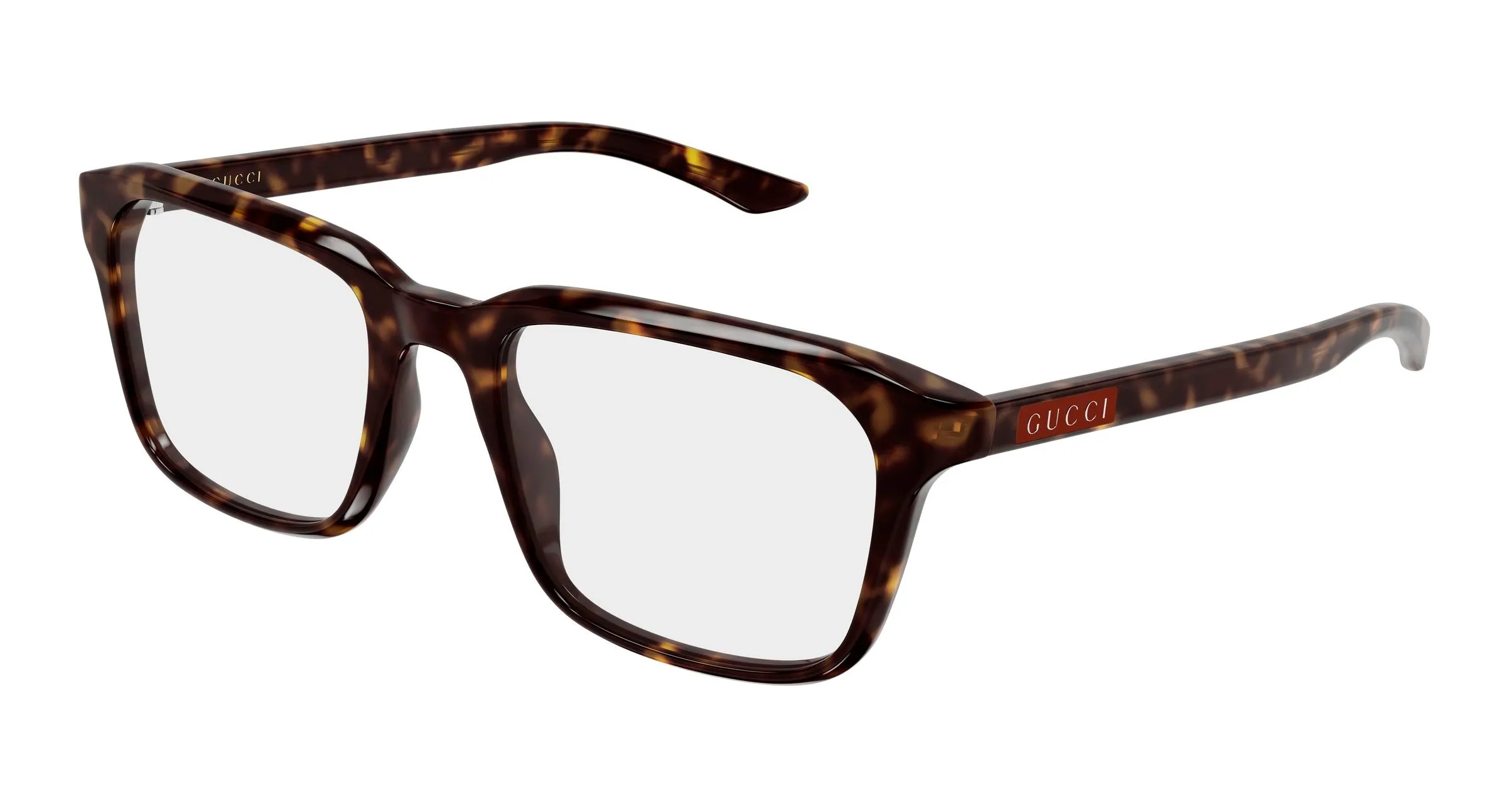 Gucci GG2081O 006 Montature da vista Acetato Havana Trasparente Squadrata - immagine 1
