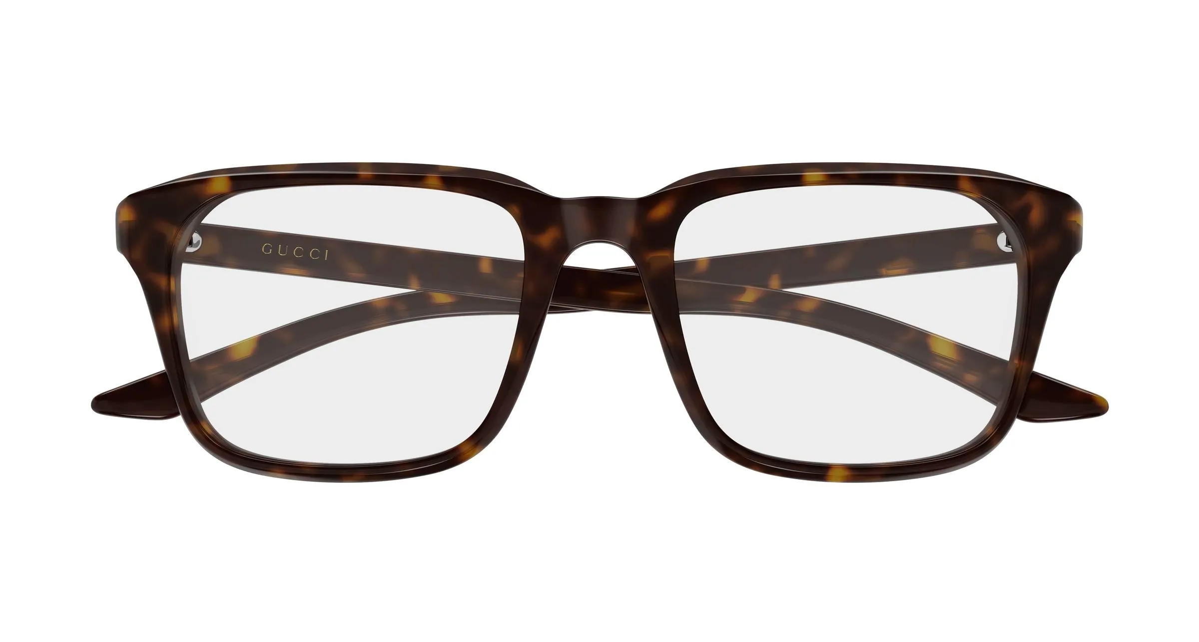 Gucci GG2081O 006 Montature da vista Acetato Havana Trasparente Squadrata - immagine 2