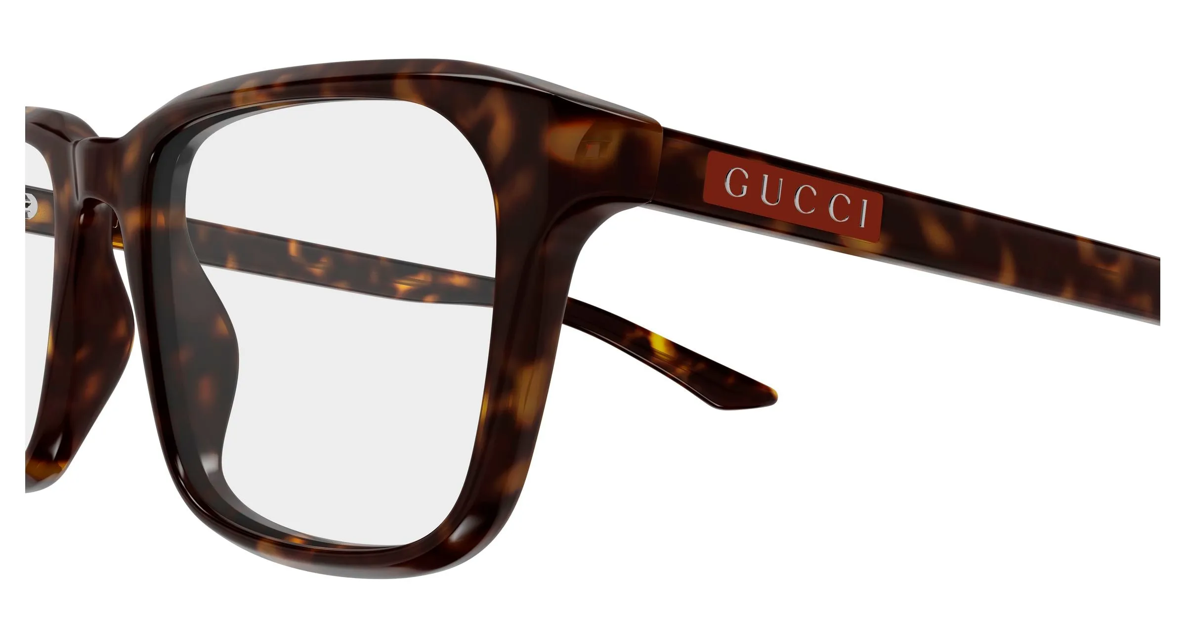 Gucci GG2081O 006 Montature da vista Acetato Havana Trasparente Squadrata - immagine 3