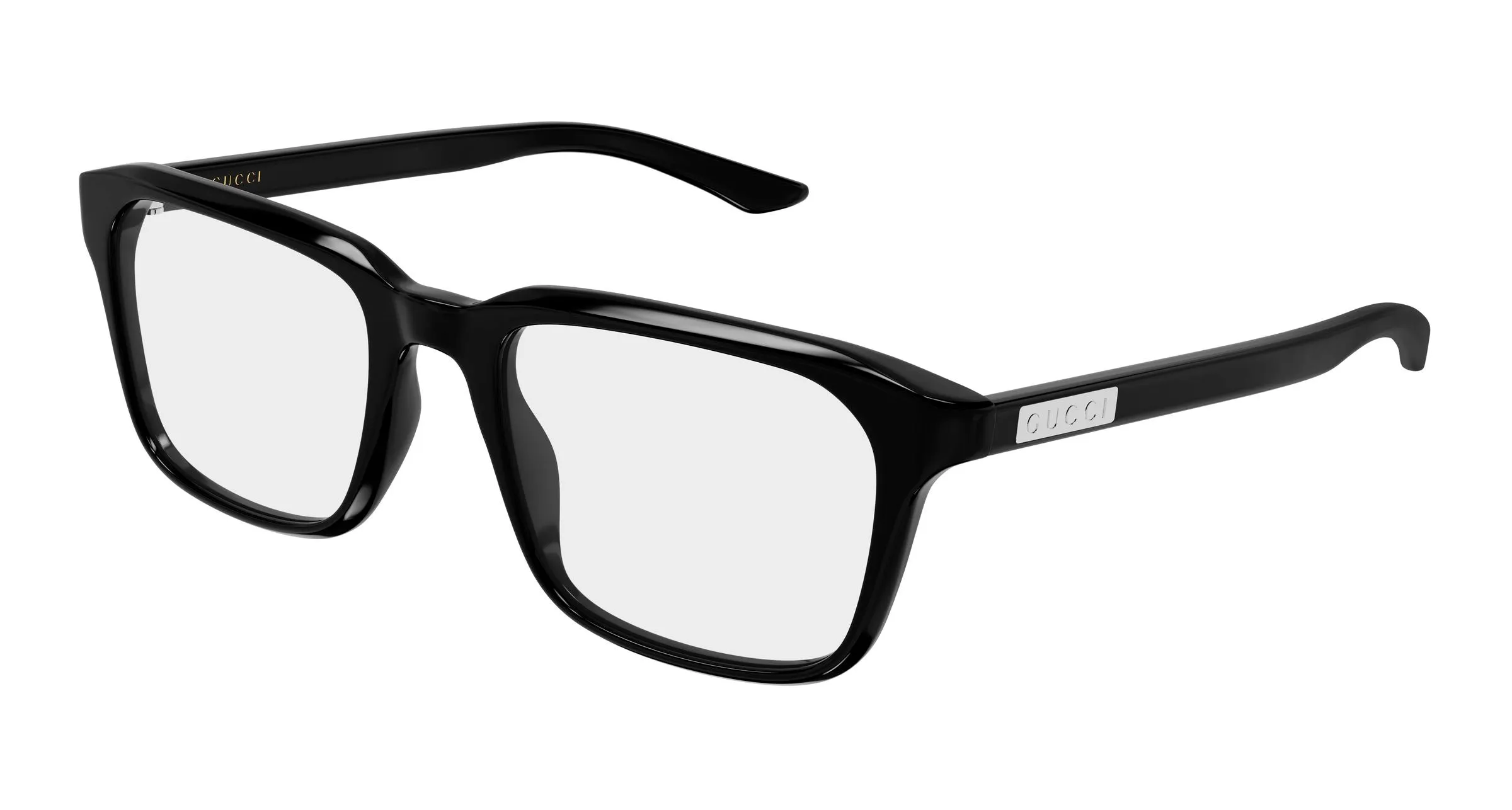 Gucci GG2081O 005 Montature da vista Acetato Nero Trasparente Squadrata - immagine 1