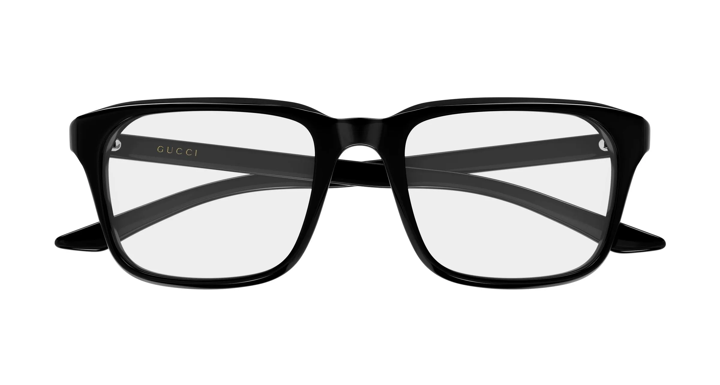 Gucci GG2081O 005 Montature da vista Acetato Nero Trasparente Squadrata - immagine 2