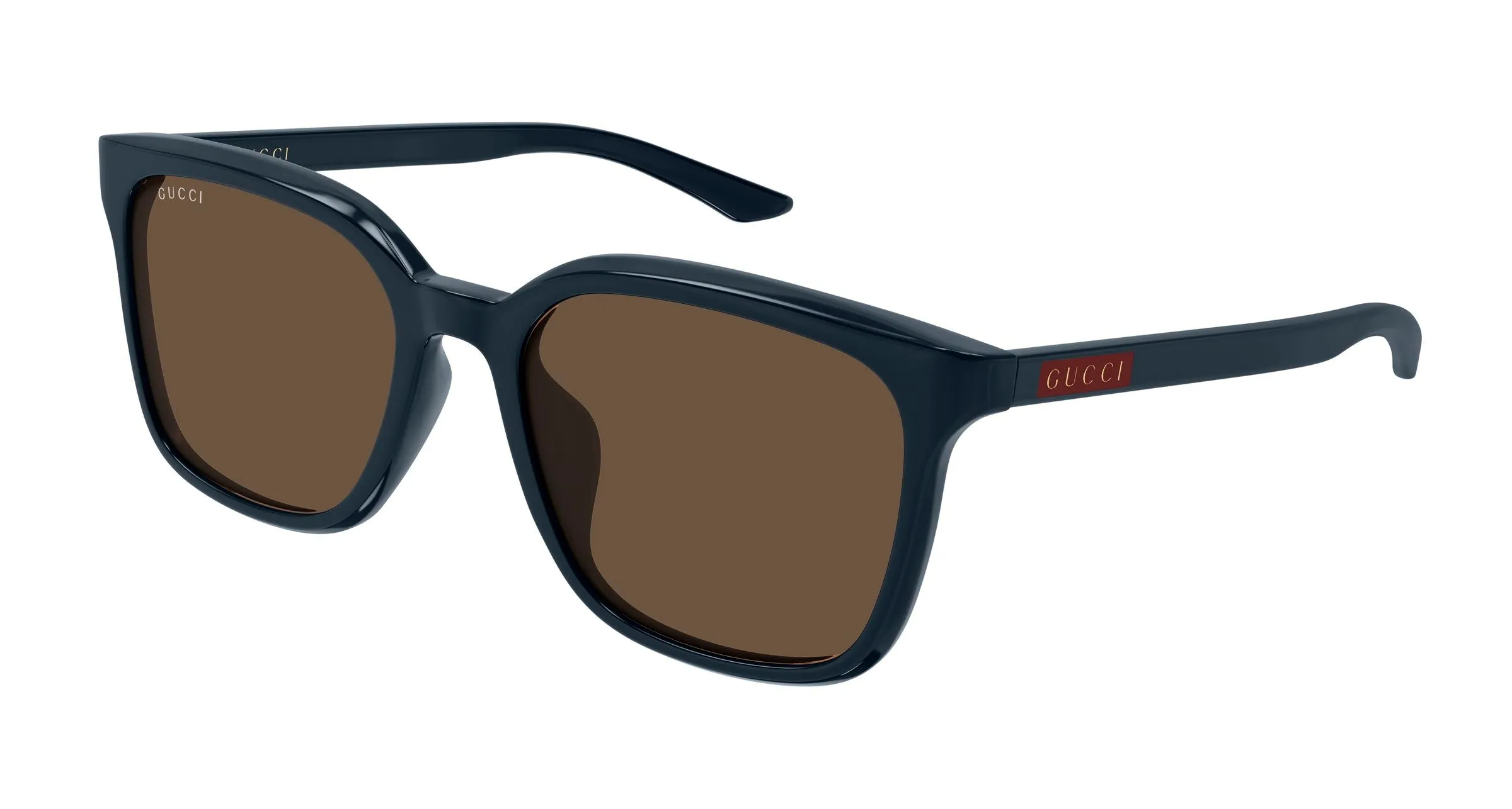 Gucci GG2080SK 004 Occhiali da sole Acetato Blu Marrone Squadrata - immagine 1