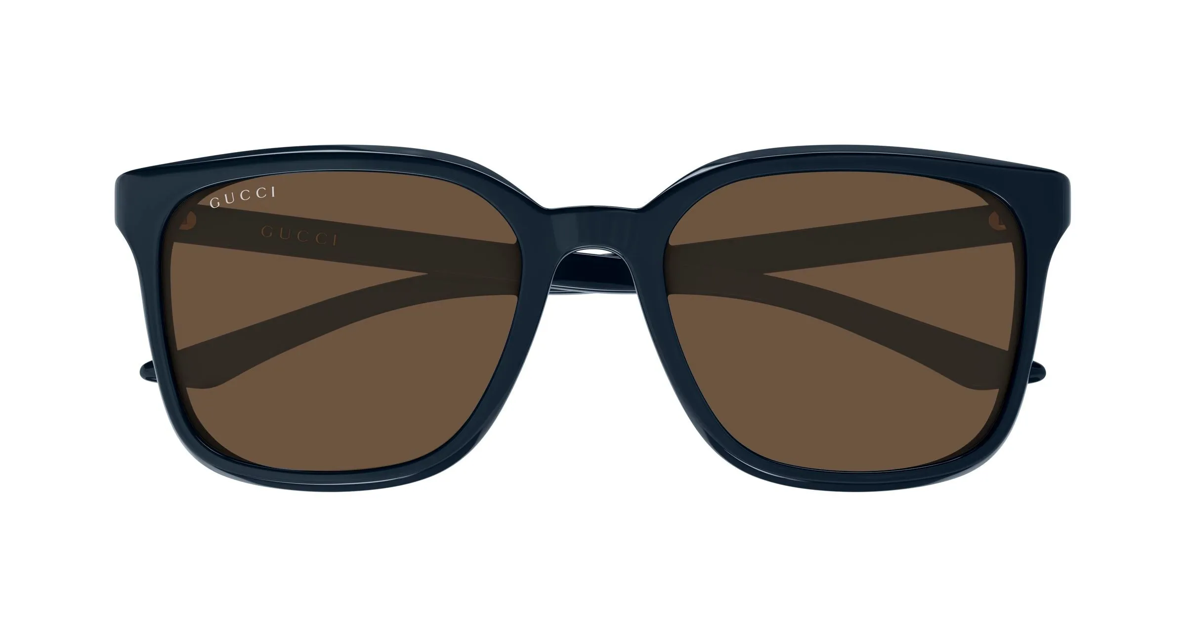 Gucci GG2080SK 004 Occhiali da sole Acetato Blu Marrone Squadrata - immagine 2