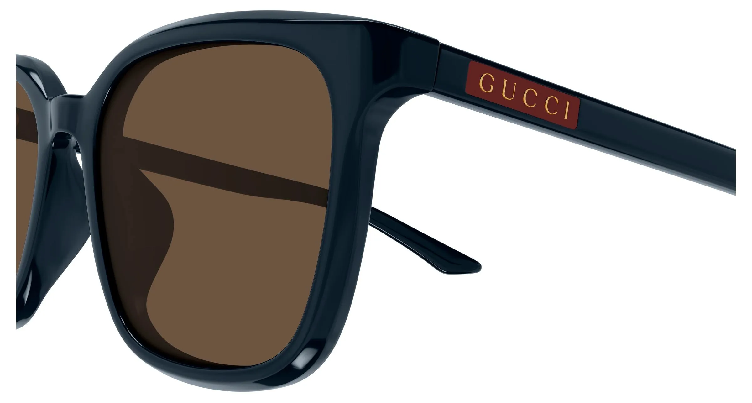 Gucci GG2080SK 004 Occhiali da sole Acetato Blu Marrone Squadrata - immagine 3