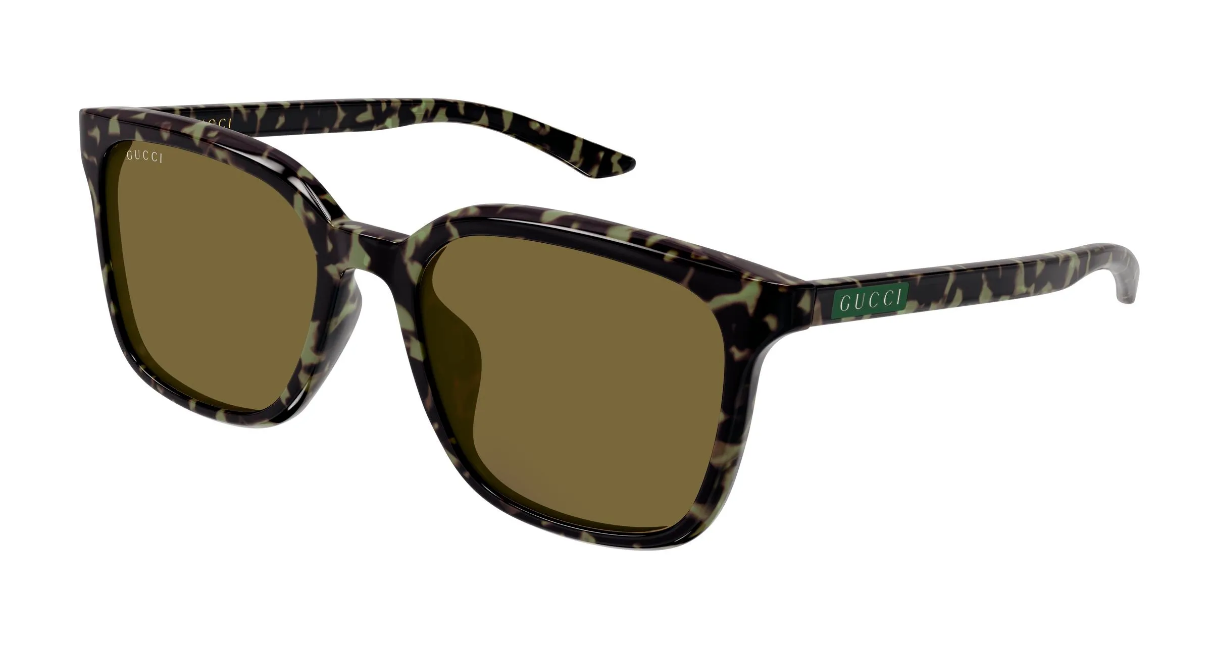 Gucci GG2080SK 003 Occhiali da sole Acetato Havana Marrone Squadrata - immagine 1