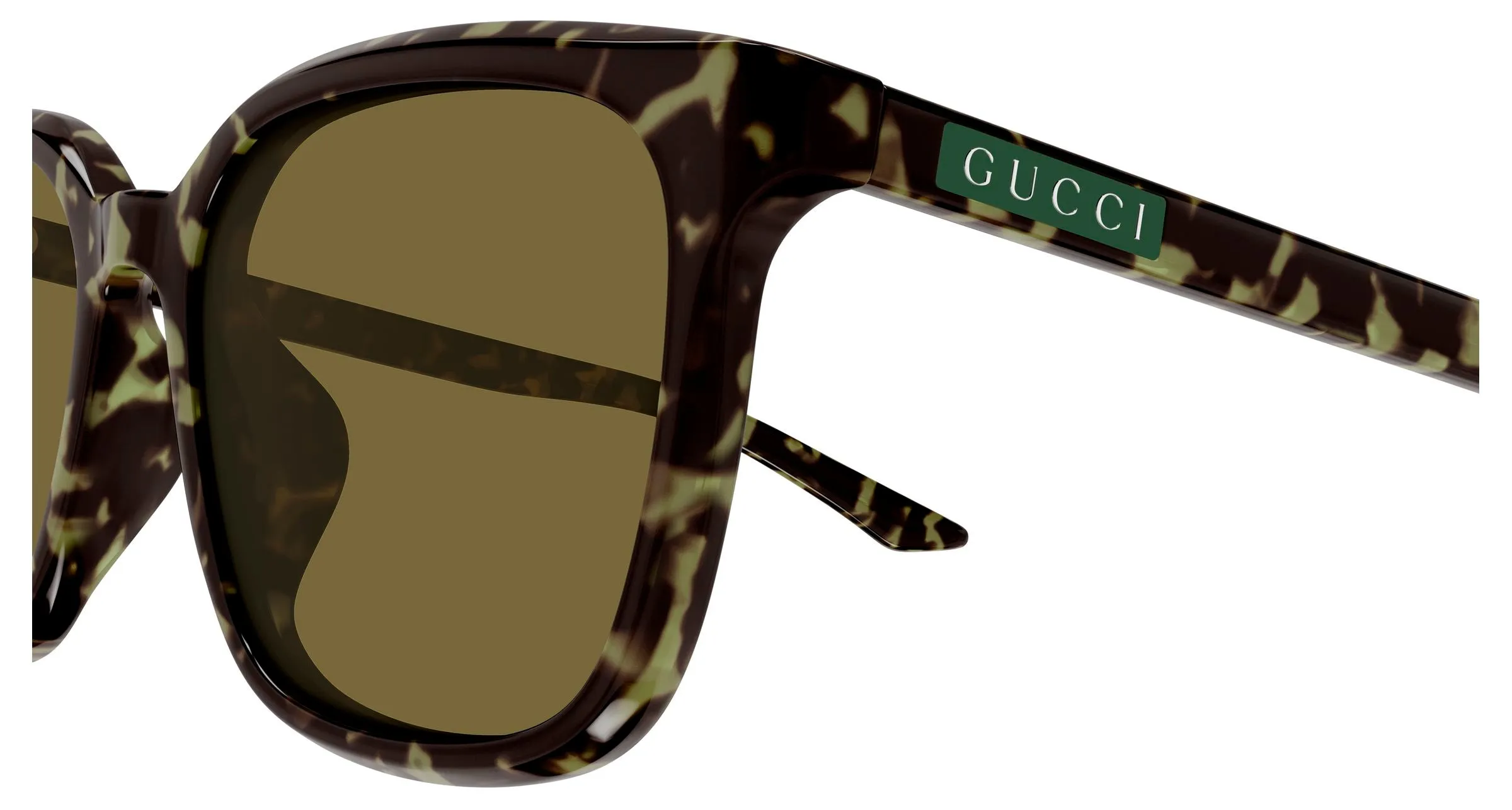 Gucci GG2080SK 003 Occhiali da sole Acetato Havana Marrone Squadrata - immagine 3