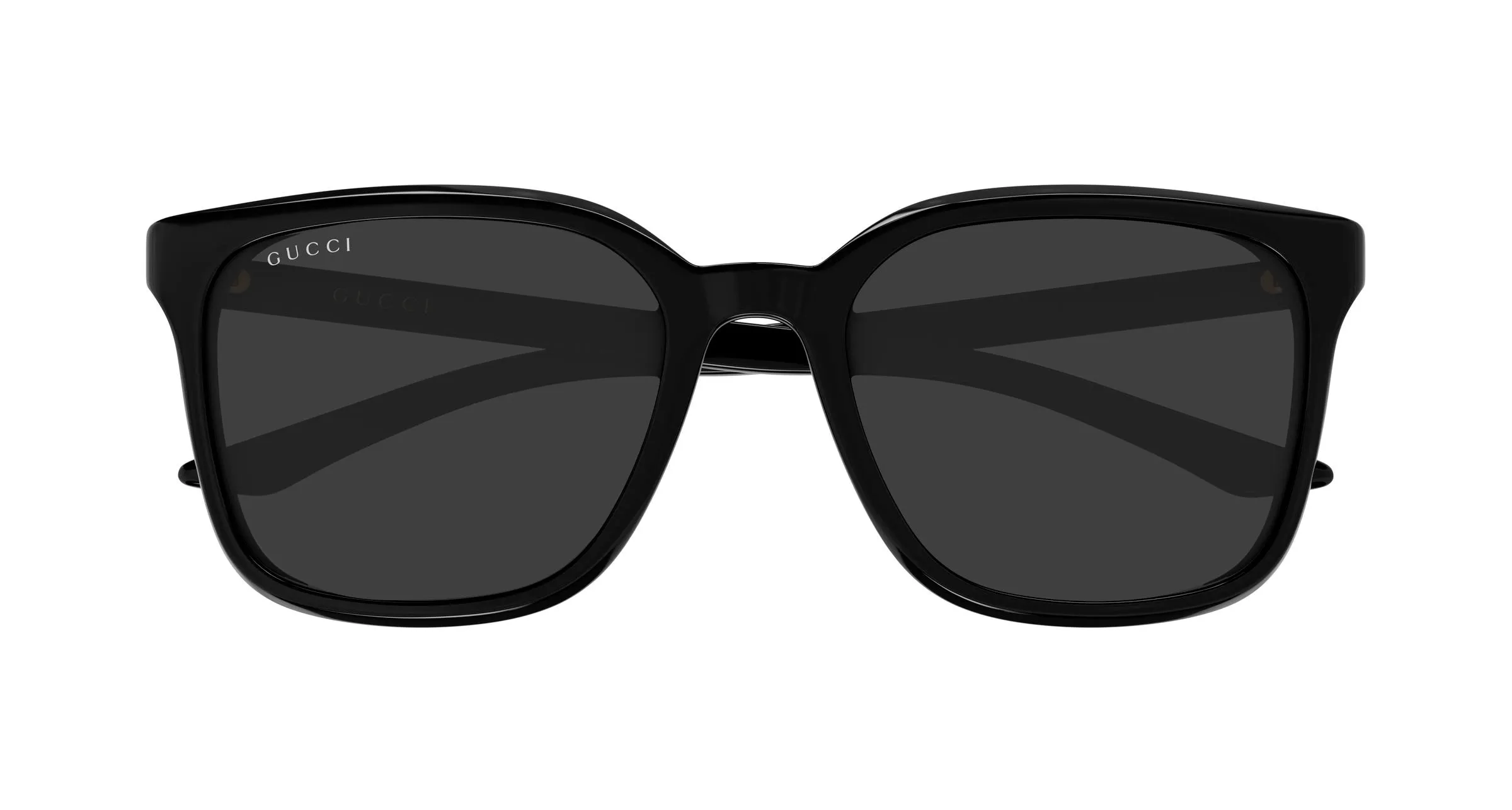 Gucci GG2080SK 001 Occhiali da sole Acetato Nero Grigio Squadrata - immagine 2