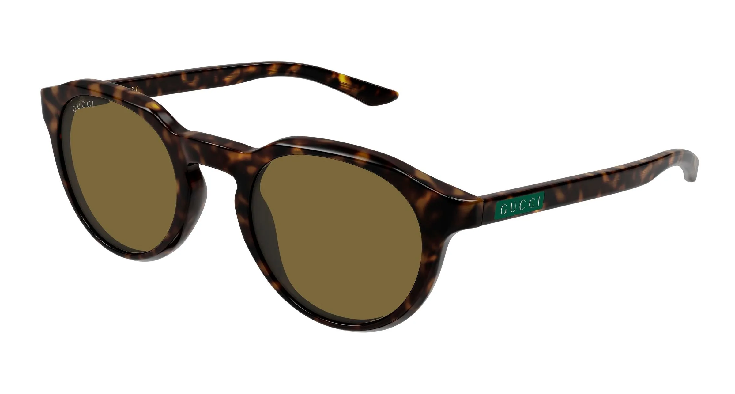 Gucci GG2079S 002 Occhiali da sole Acetato Havana Marrone Rotonda - immagine 1