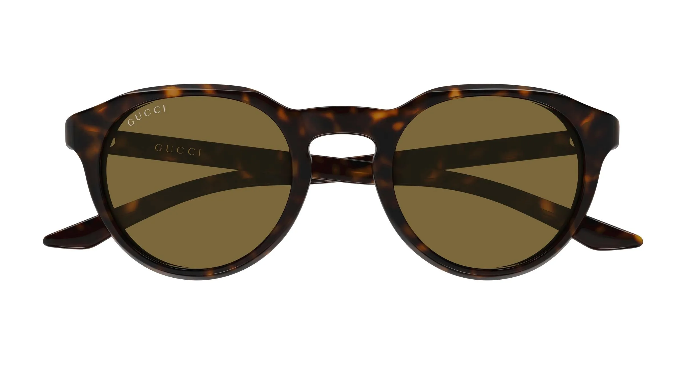 Gucci GG2079S 002 Occhiali da sole Acetato Havana Marrone Rotonda - immagine 2