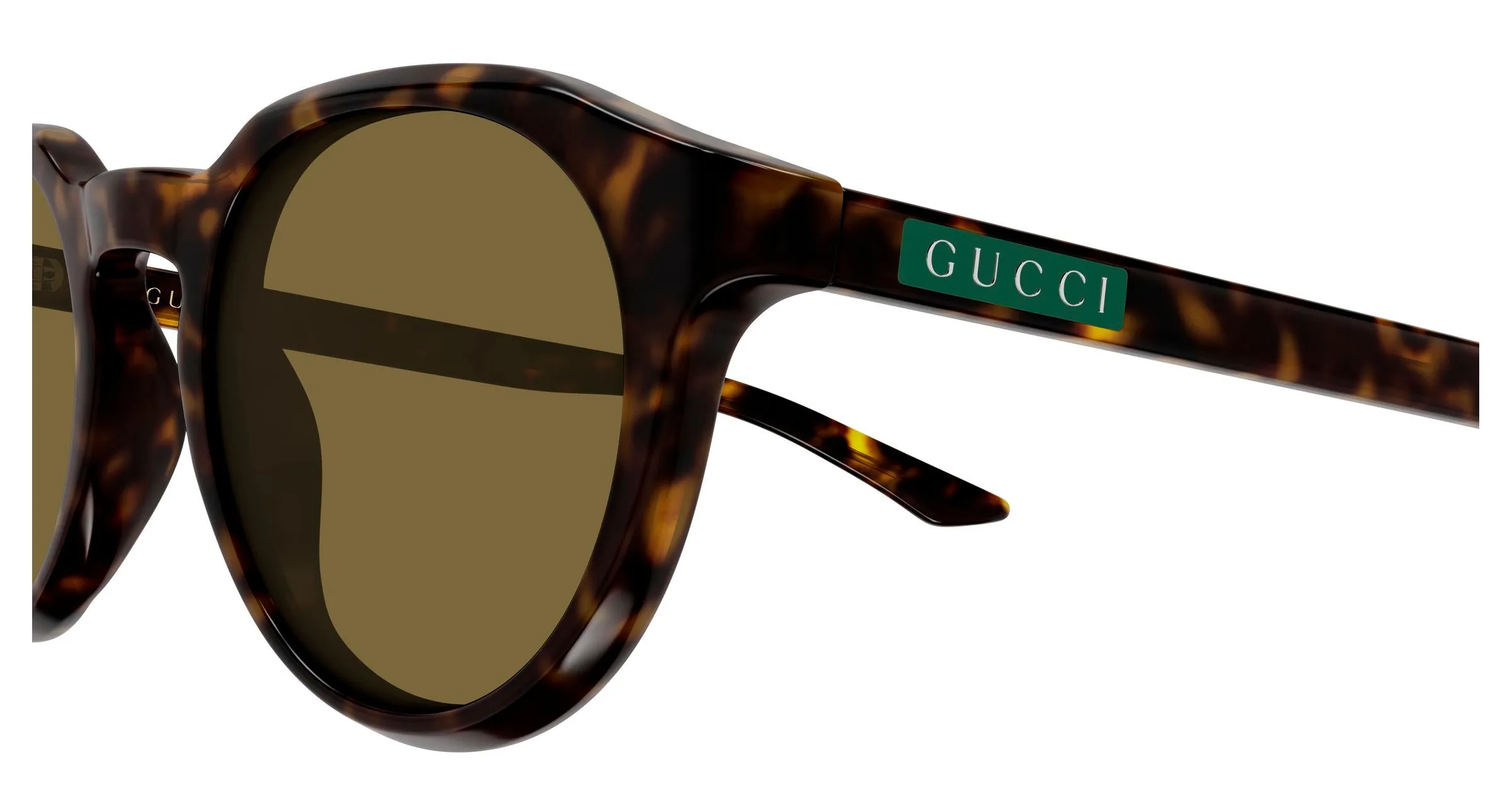 Gucci GG2079S 002 Occhiali da sole Acetato Havana Marrone Rotonda - immagine 3