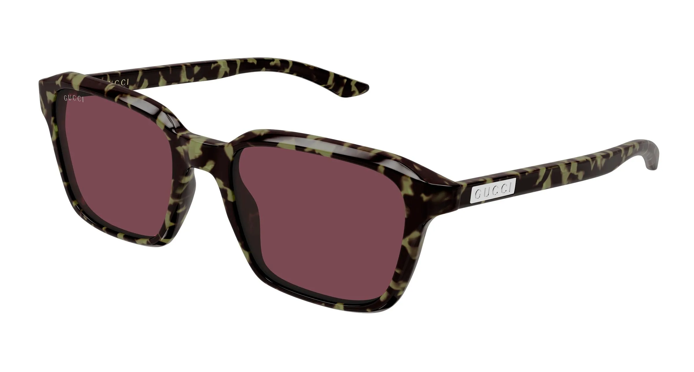 Gucci GG2078S 003 Occhiali da sole Acetato Havana Rosso Squadrata - immagine 1