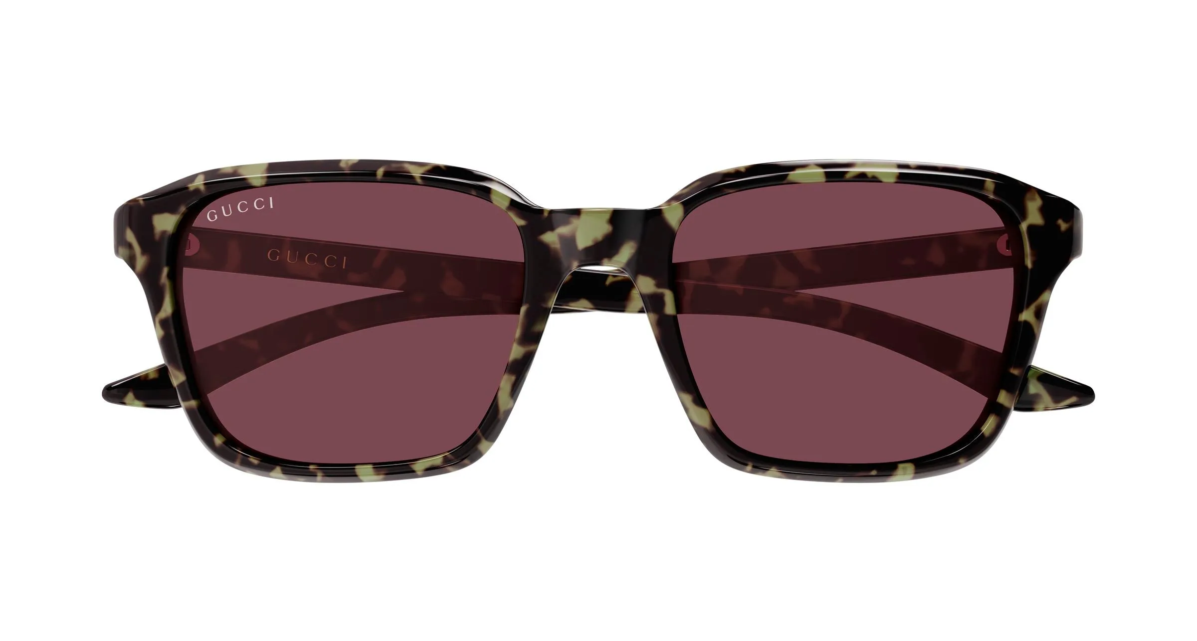 Gucci GG2078S 003 Occhiali da sole Acetato Havana Rosso Squadrata - immagine 2