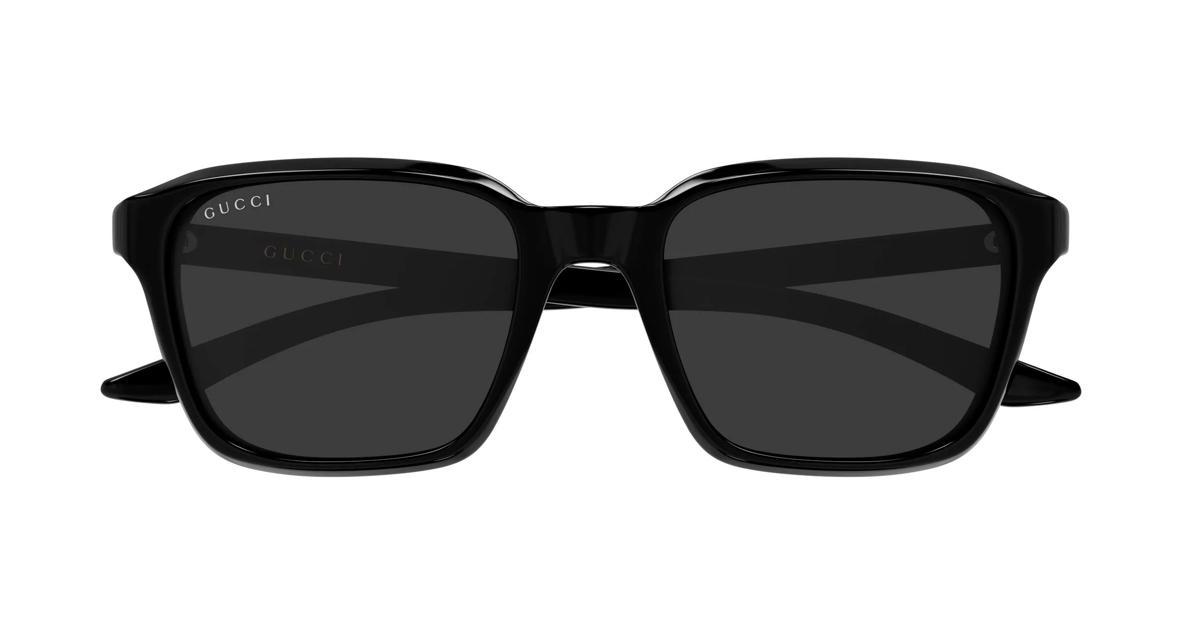 Gucci GG2078S 001 Occhiali da sole Acetato Nero Grigio Squadrata - immagine 2