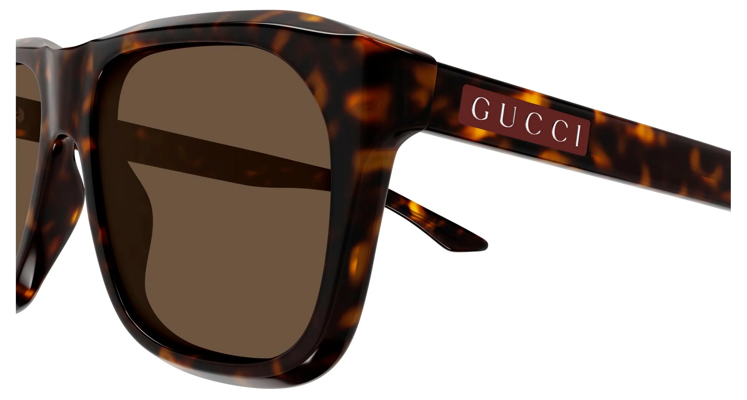 Gucci GG2077S 002 Occhiali da sole Acetato Havana Marrone Squadrata - immagine 3