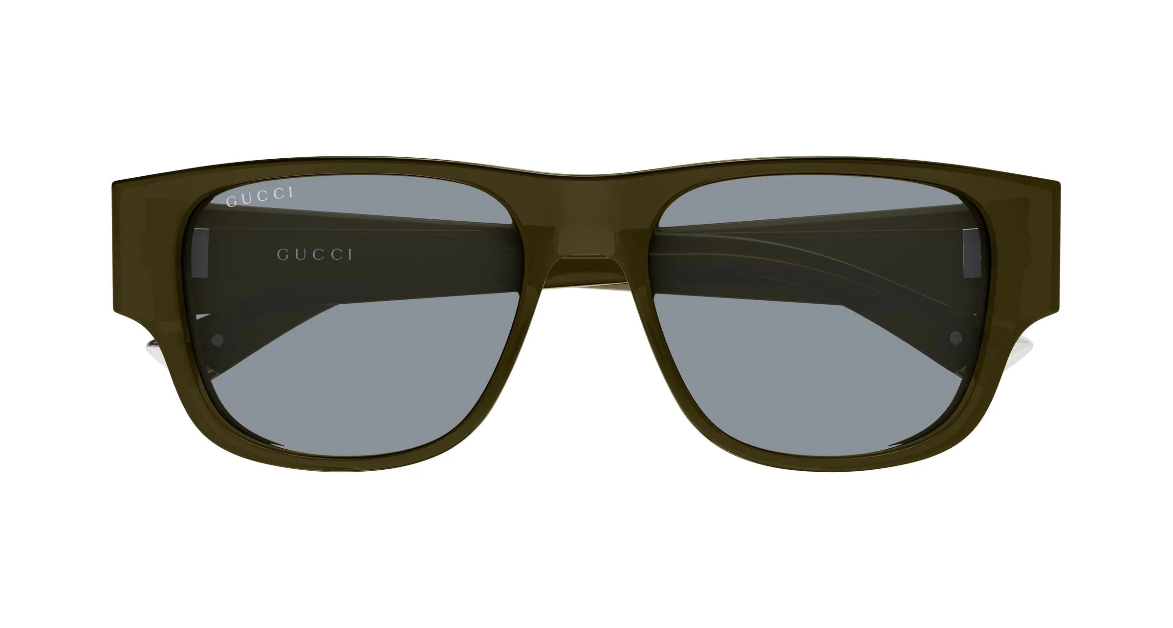 Gucci GG2075S 003 Occhiali da sole Acetato Verde Grigio Squadrata - immagine 2