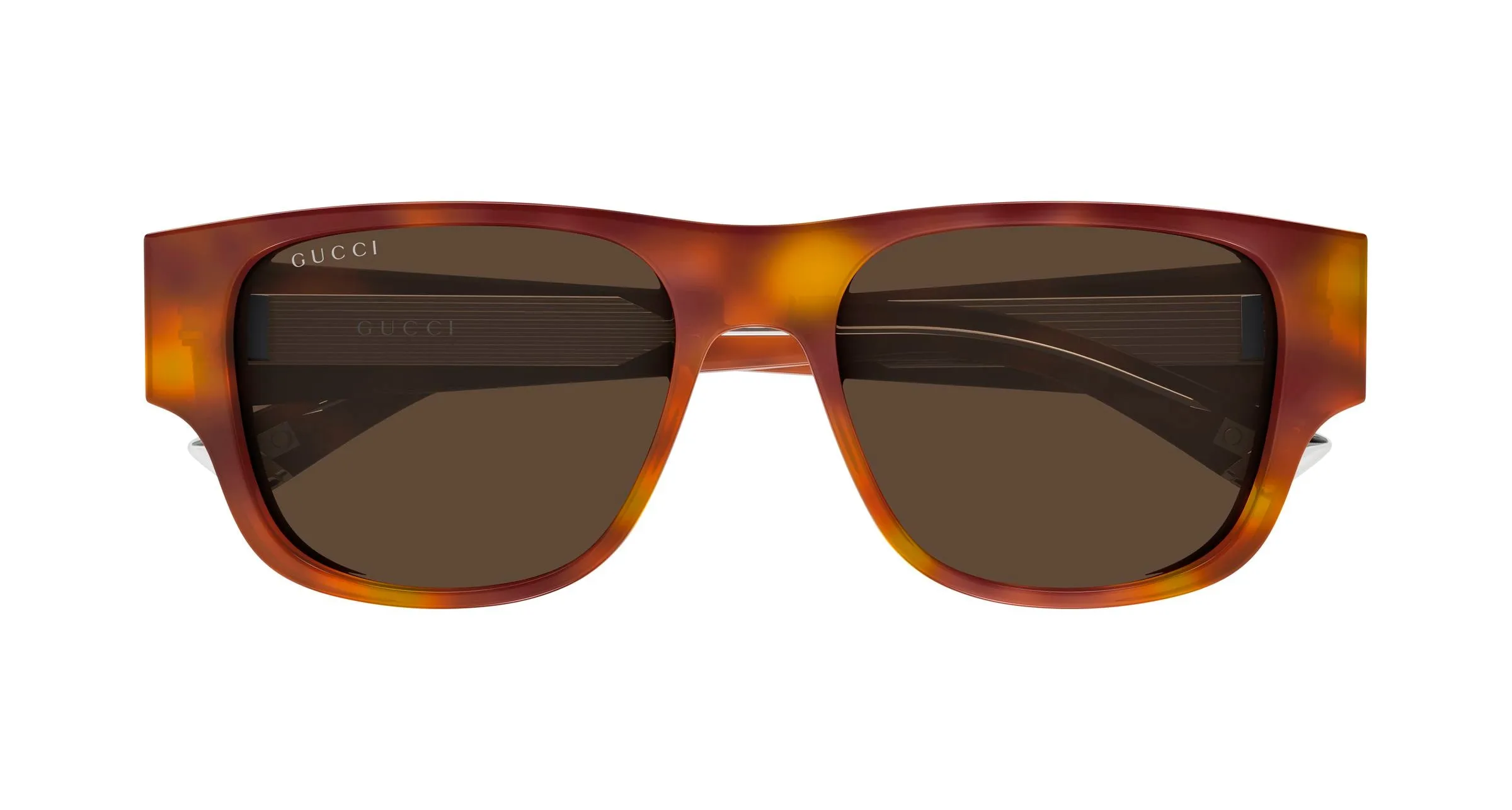 Gucci GG2075S 002 Occhiali da sole Acetato Havana Marrone Squadrata - immagine 2