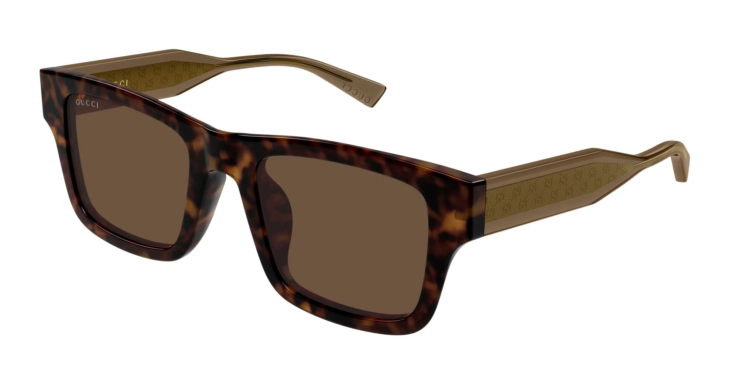 Gucci GG2072SA 003 Occhiali da sole Acetato Havana Marrone Squadrata - immagine 1